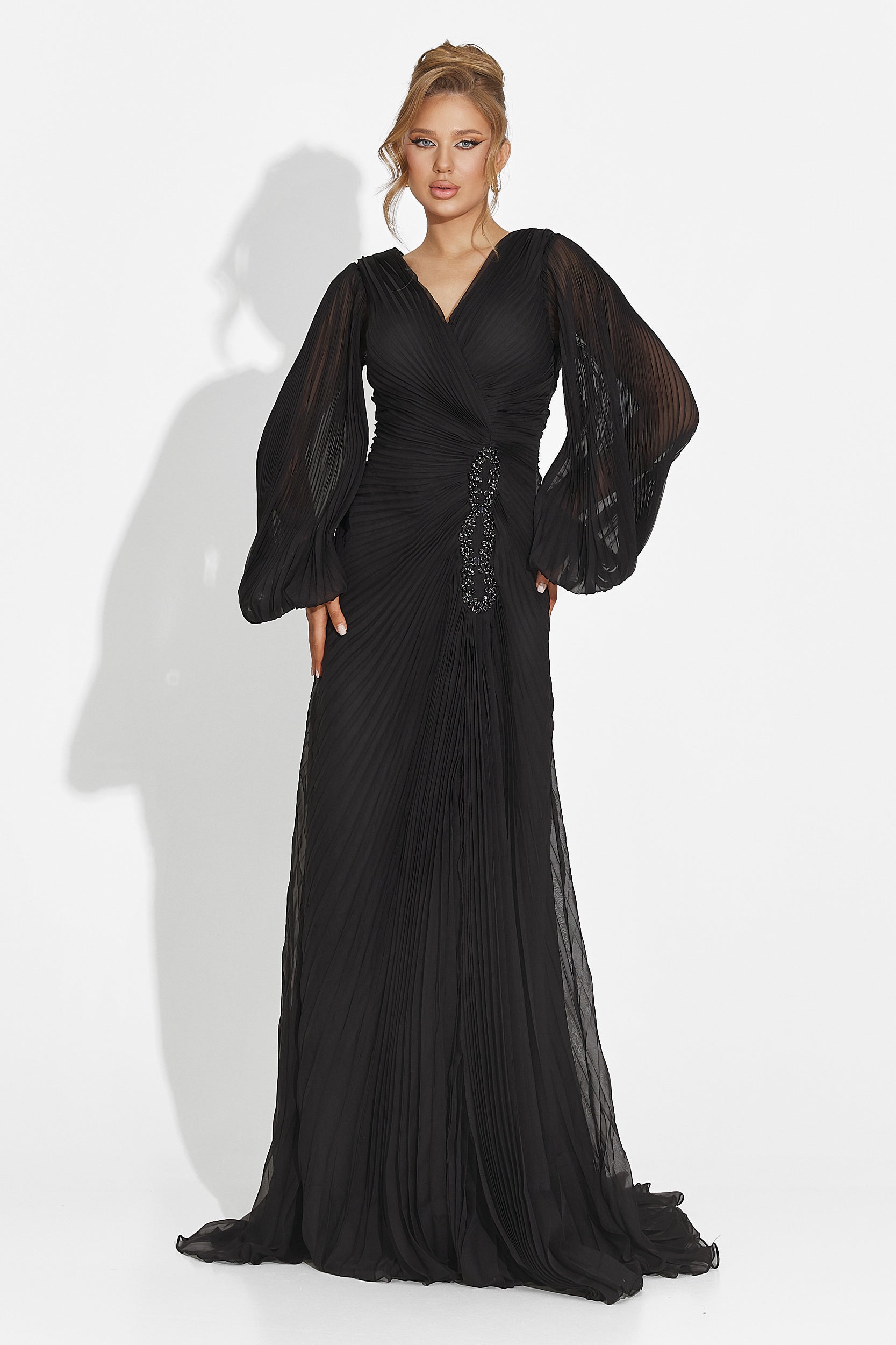 Abito lungo nero da donna Linares Bogas