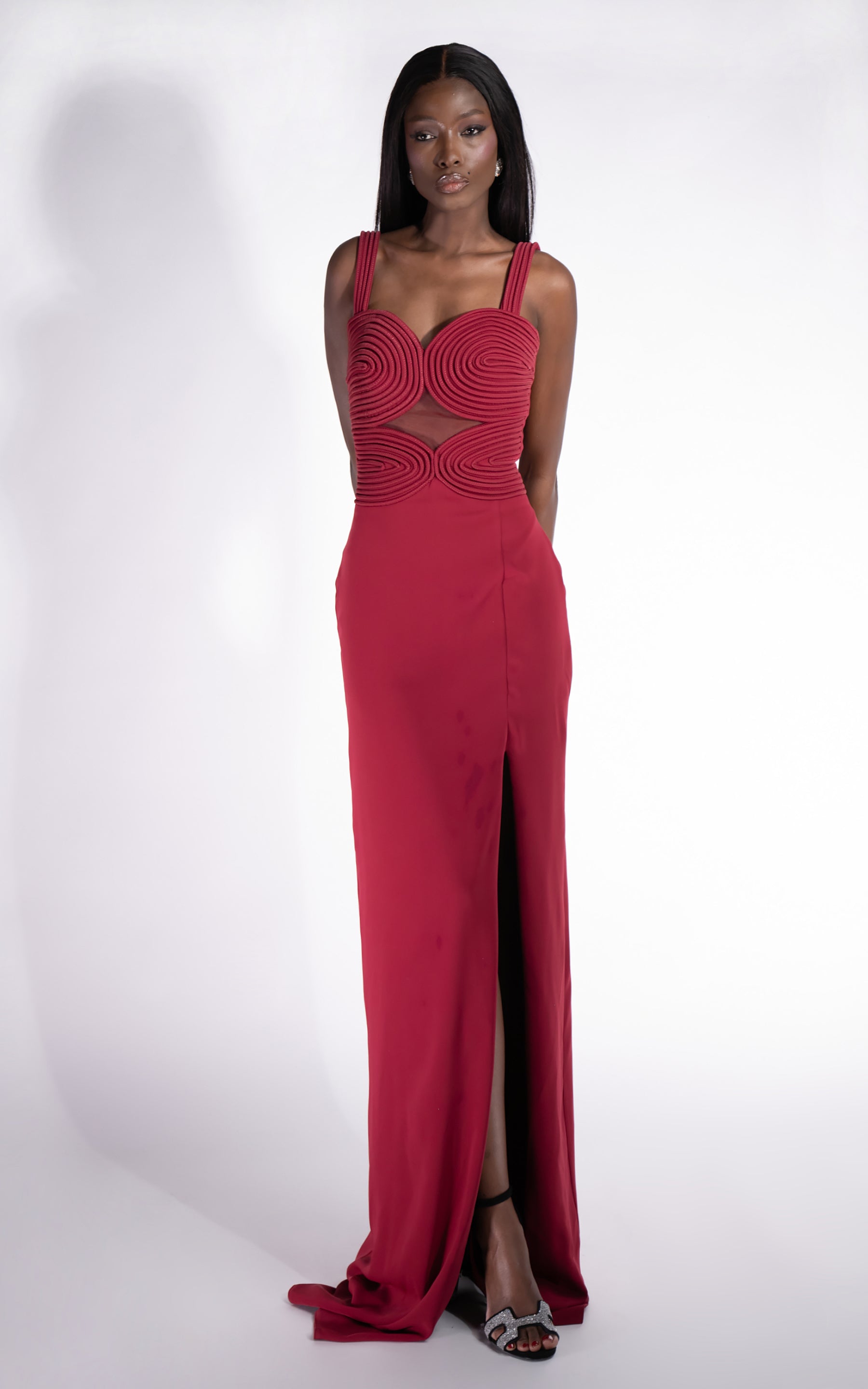 Abito lungo rosso da donna Ingryd Bogas