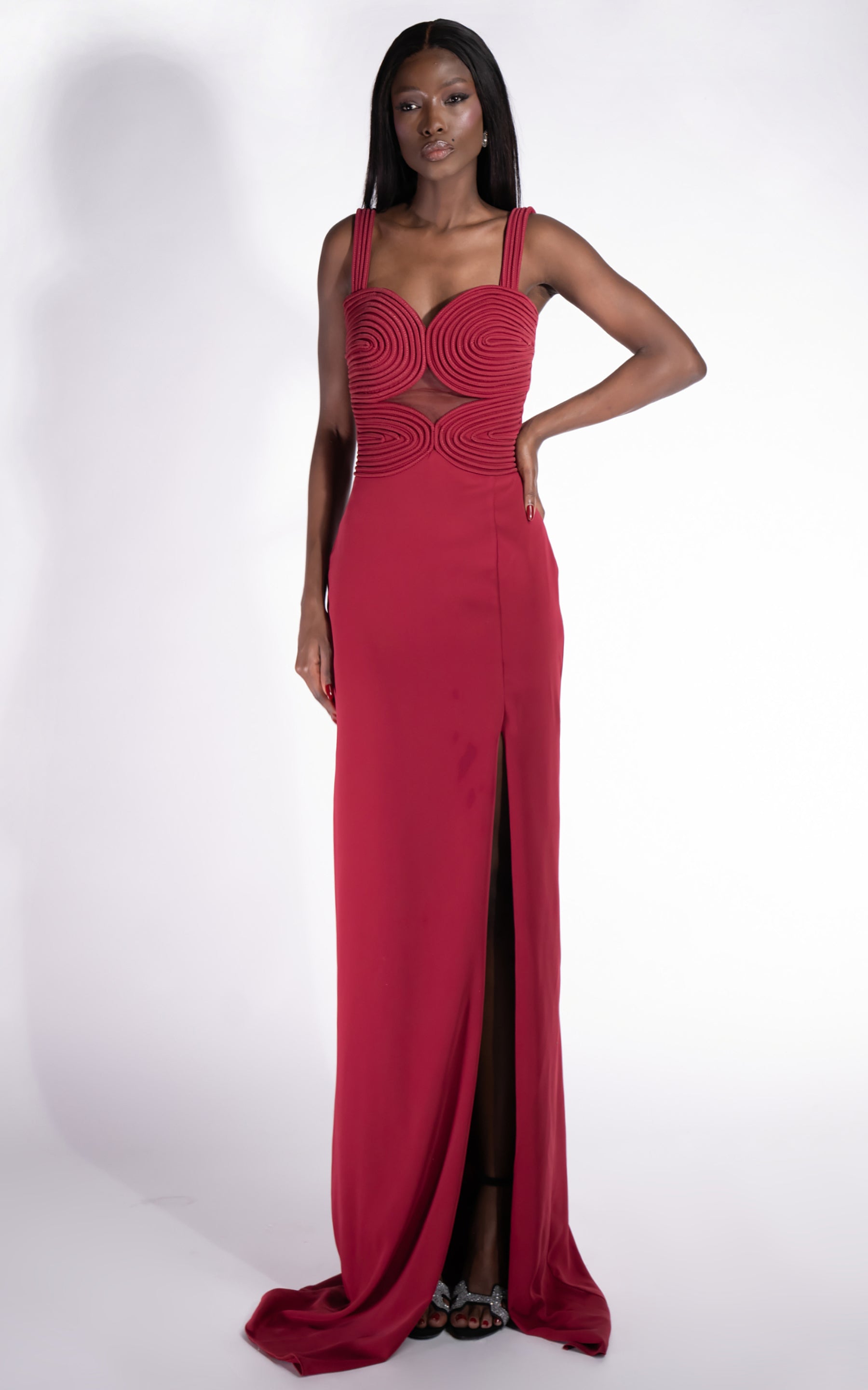 Abito lungo rosso da donna Ingryd Bogas