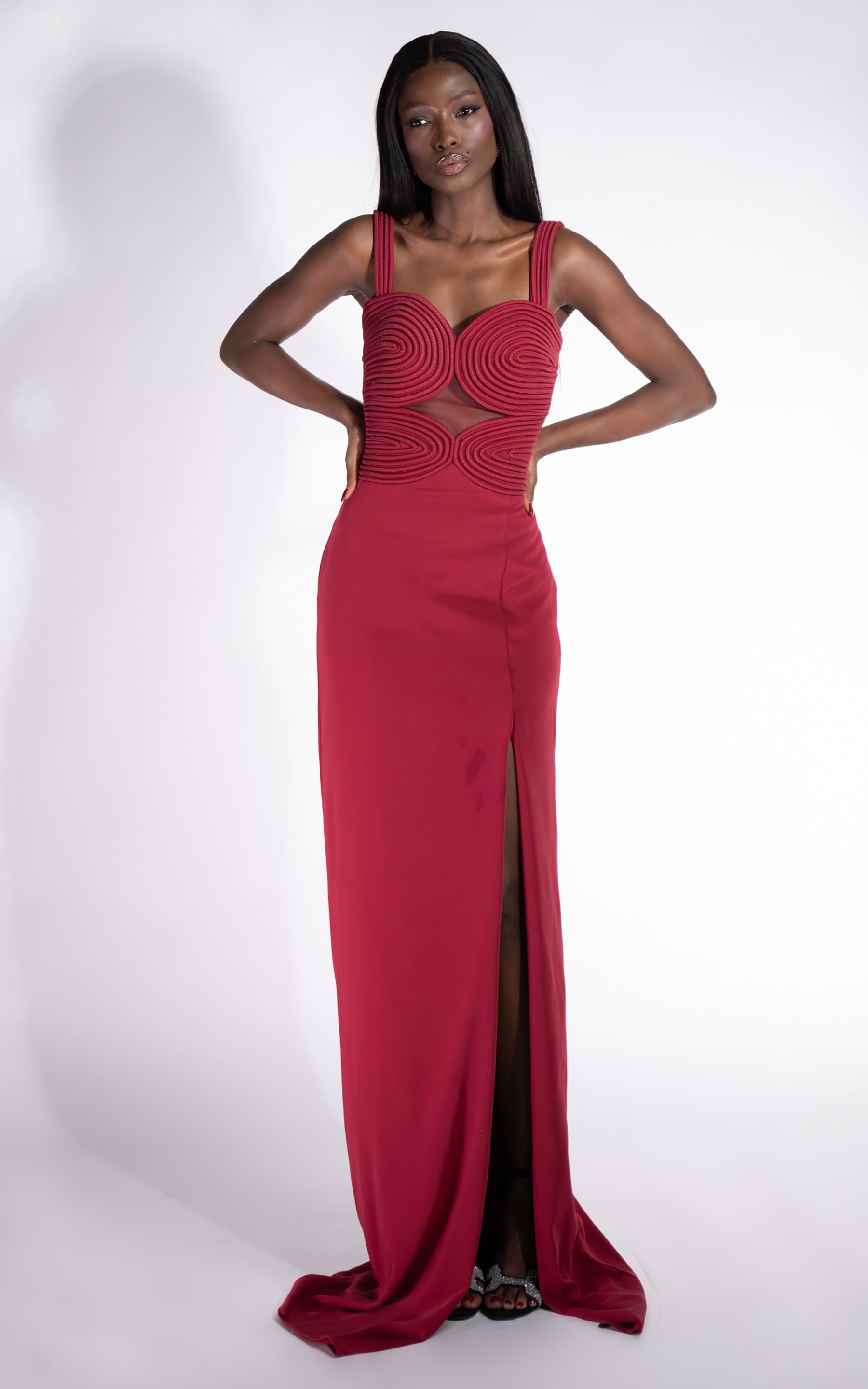 Abito lungo rosso da donna Ingryd Bogas