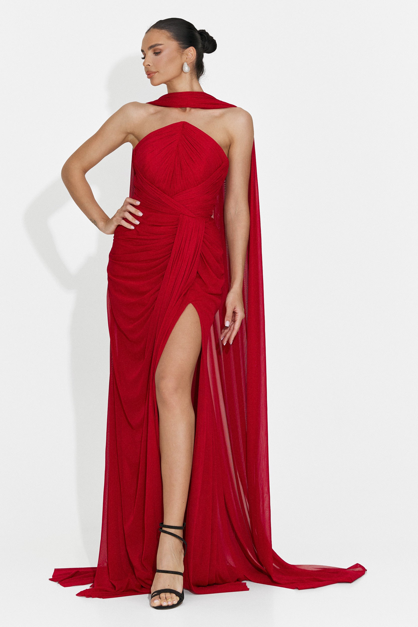 Lungo Vestito Rosso di Lota Bogas per Donne