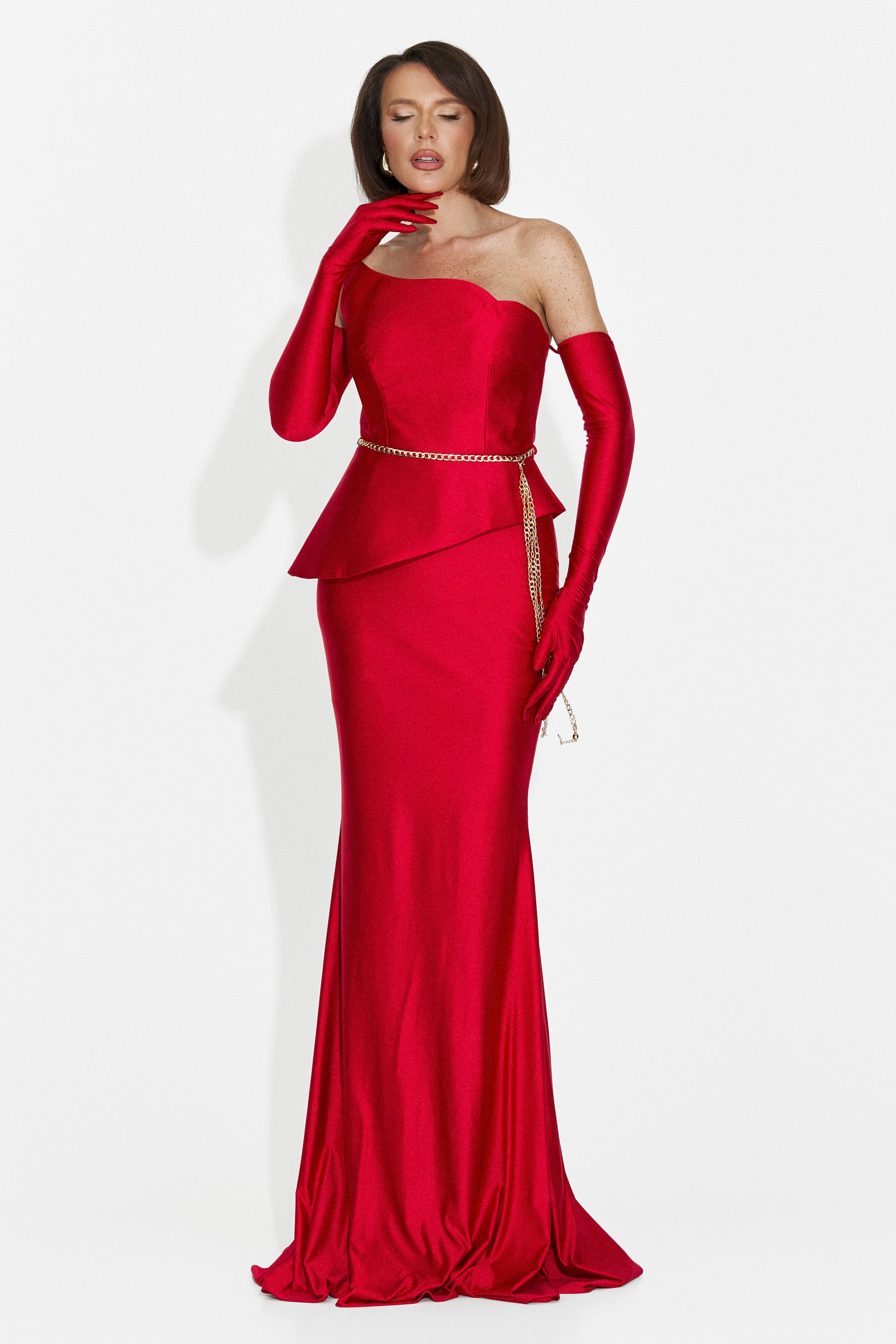Lungo Vestito Rosso di Merle Bogas per Donne