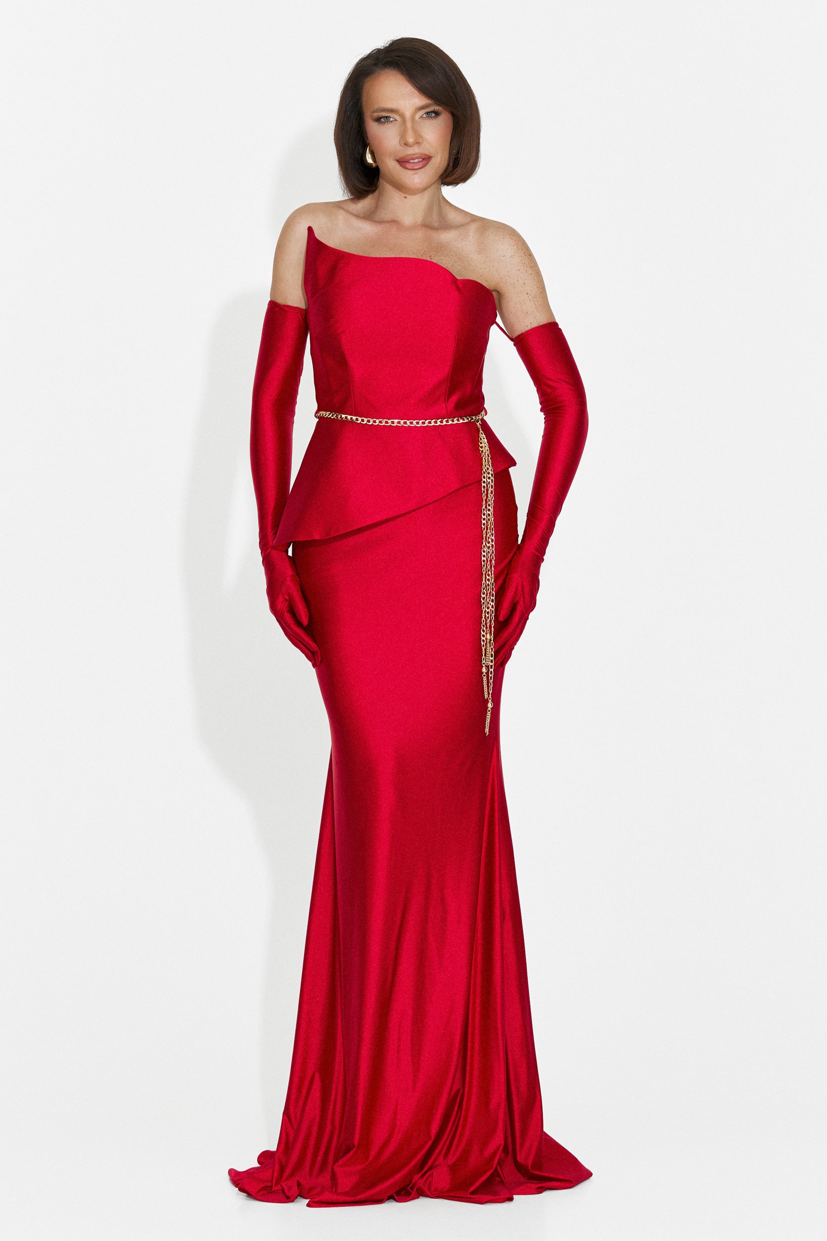 Lungo Vestito Rosso di Merle Bogas per Donne