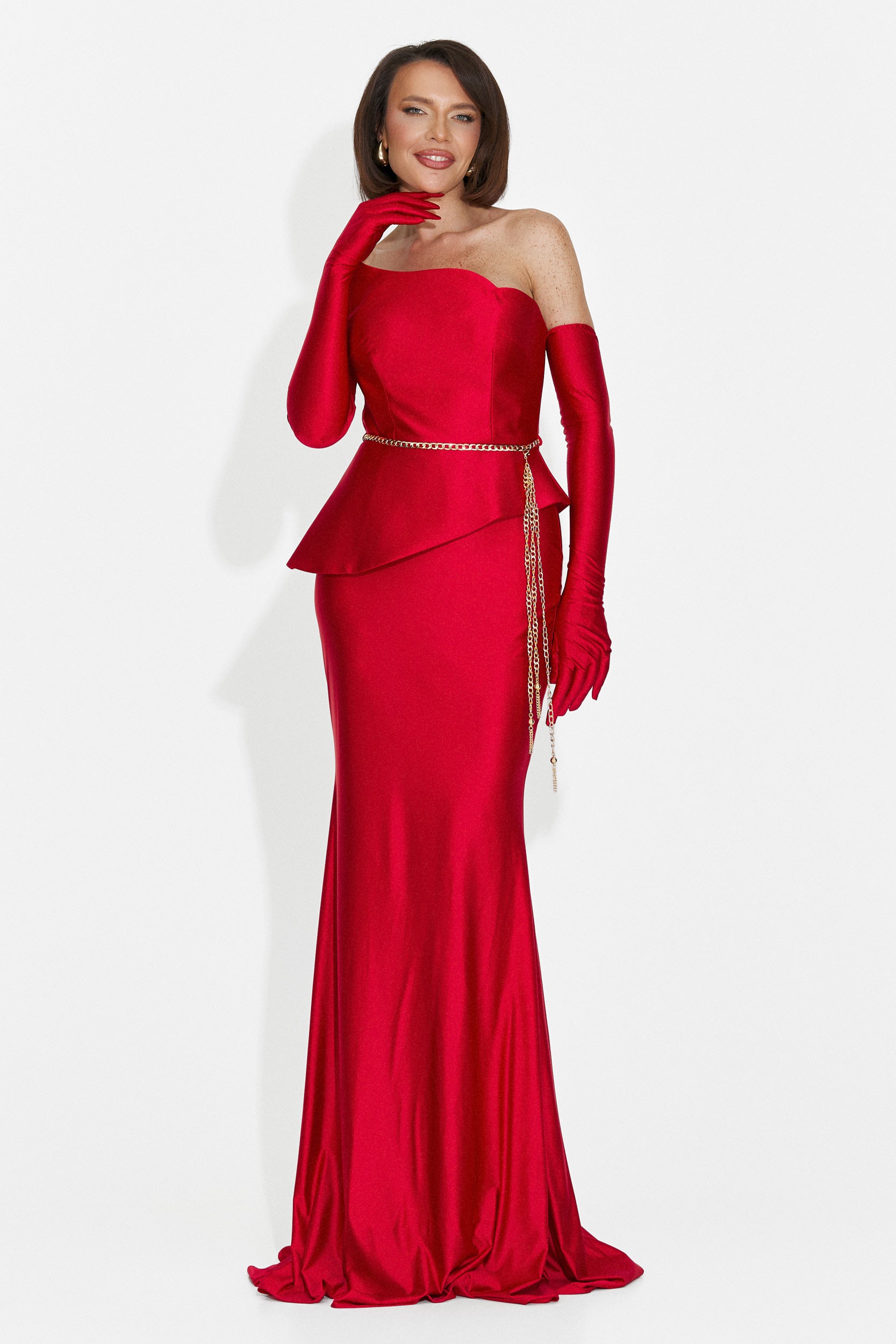 Lungo Vestito Rosso di Merle Bogas per Donne
