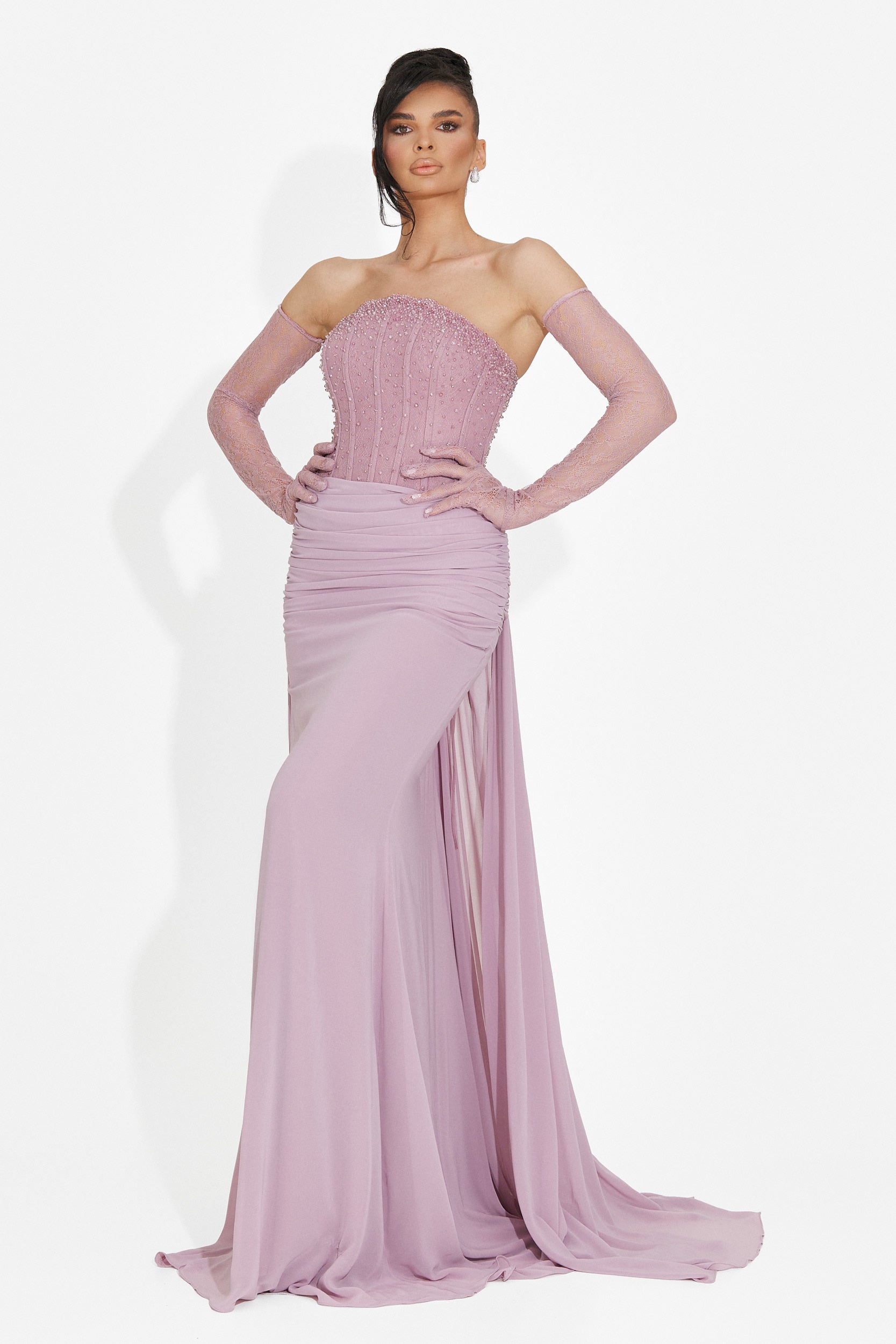 Lungo Vestito Rosa da Donna di Camya Bogas