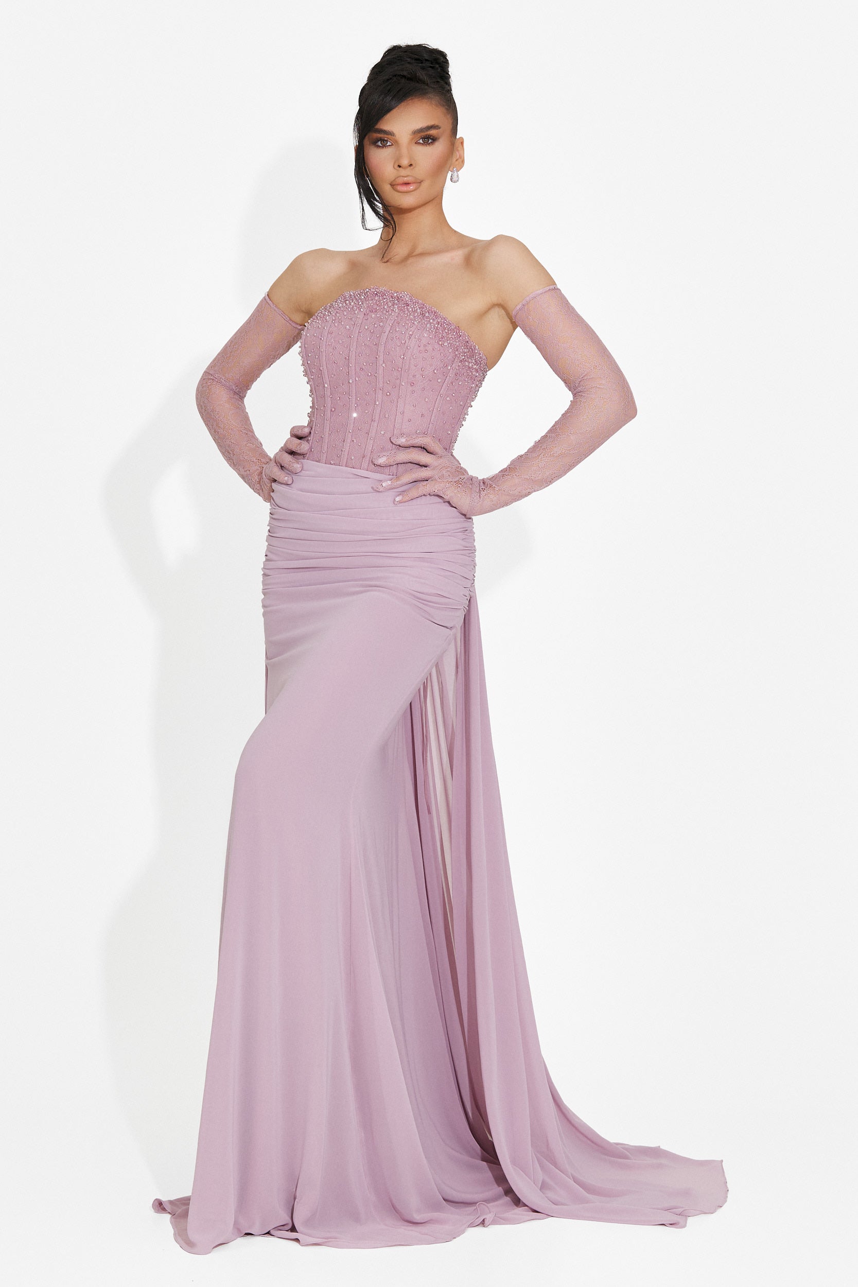 Lungo Vestito Rosa da Donna di Camya Bogas