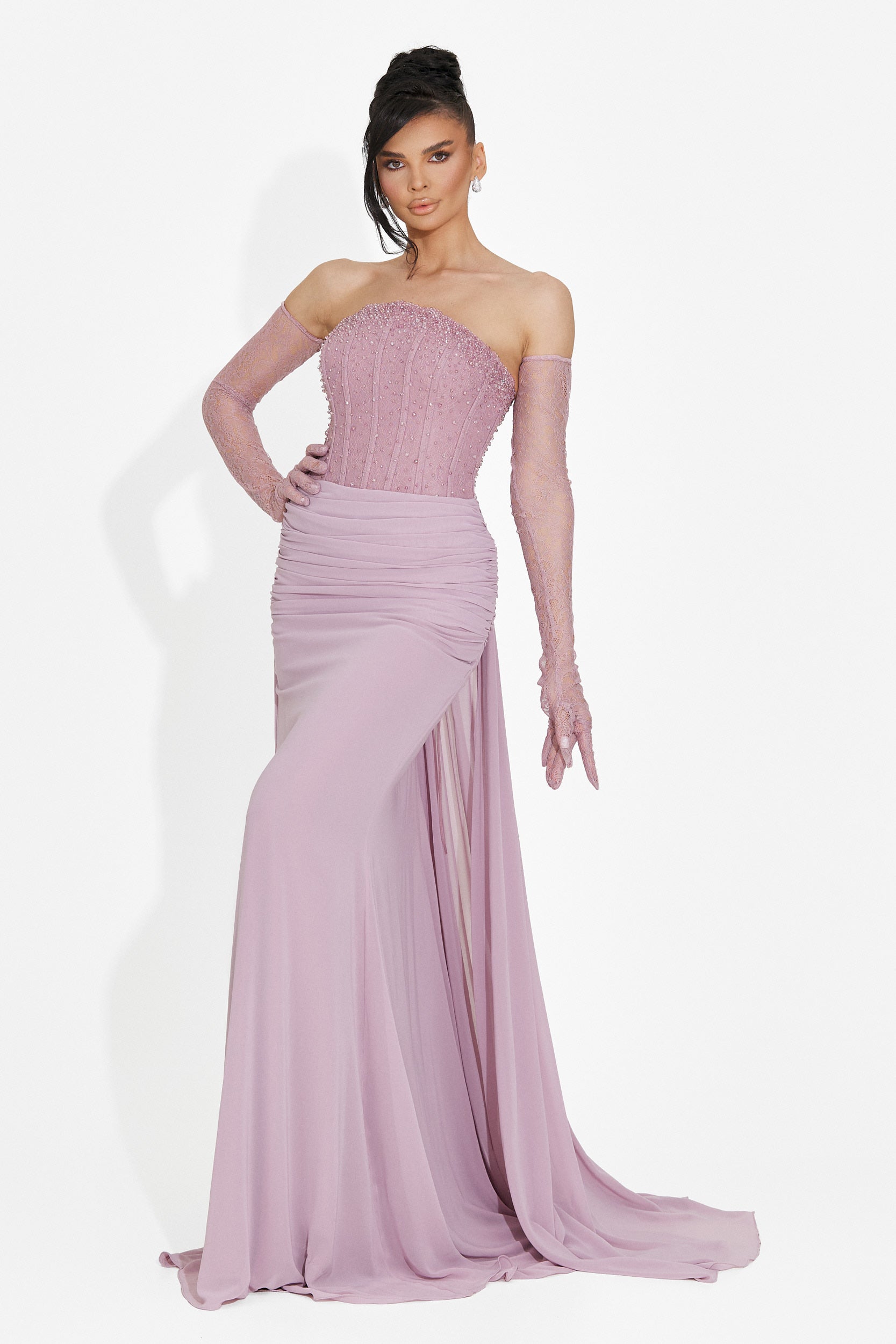 Lungo Vestito Rosa da Donna di Camya Bogas