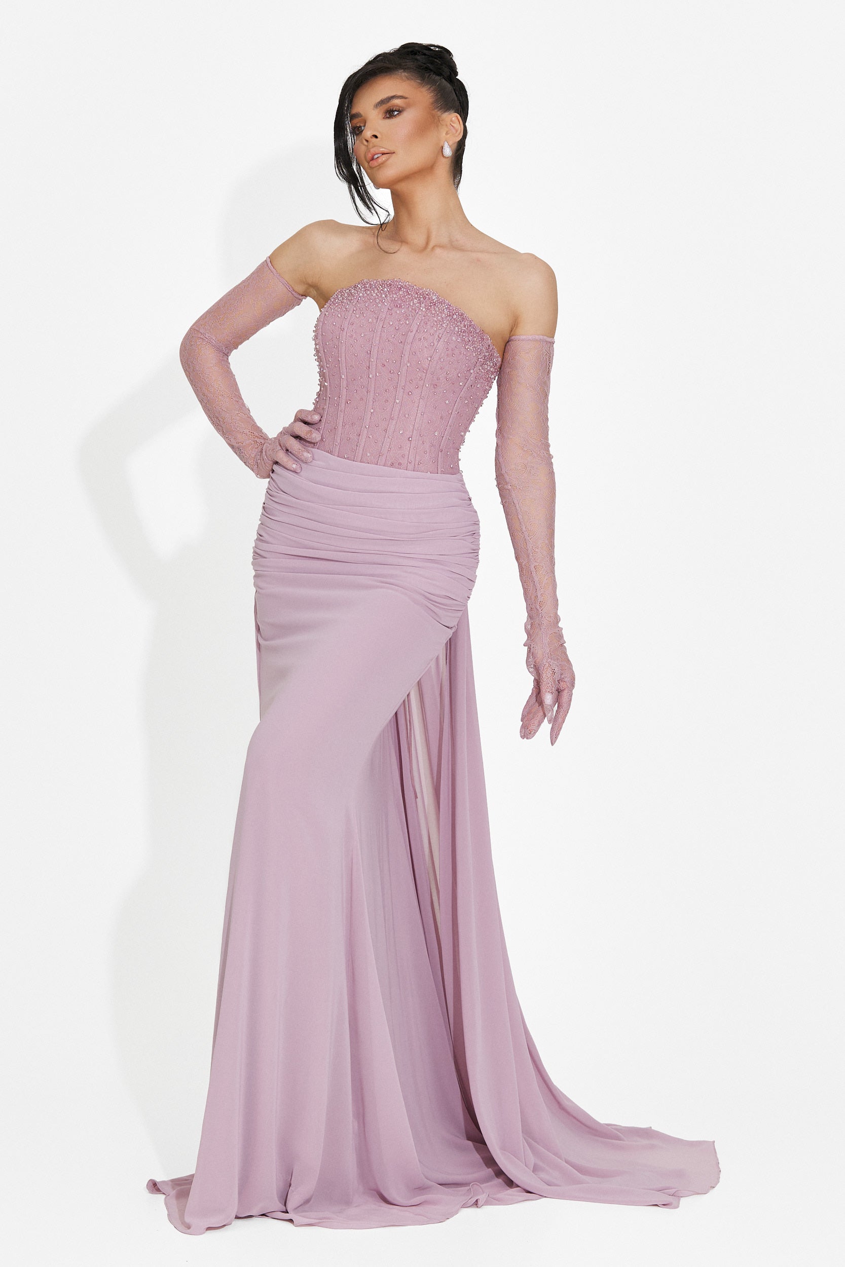 Lungo Vestito Rosa da Donna di Camya Bogas