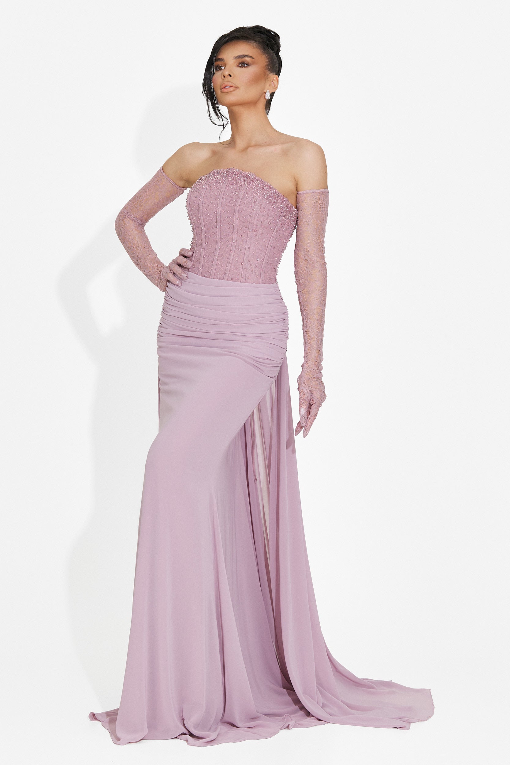 Lungo Vestito Rosa da Donna di Camya Bogas
