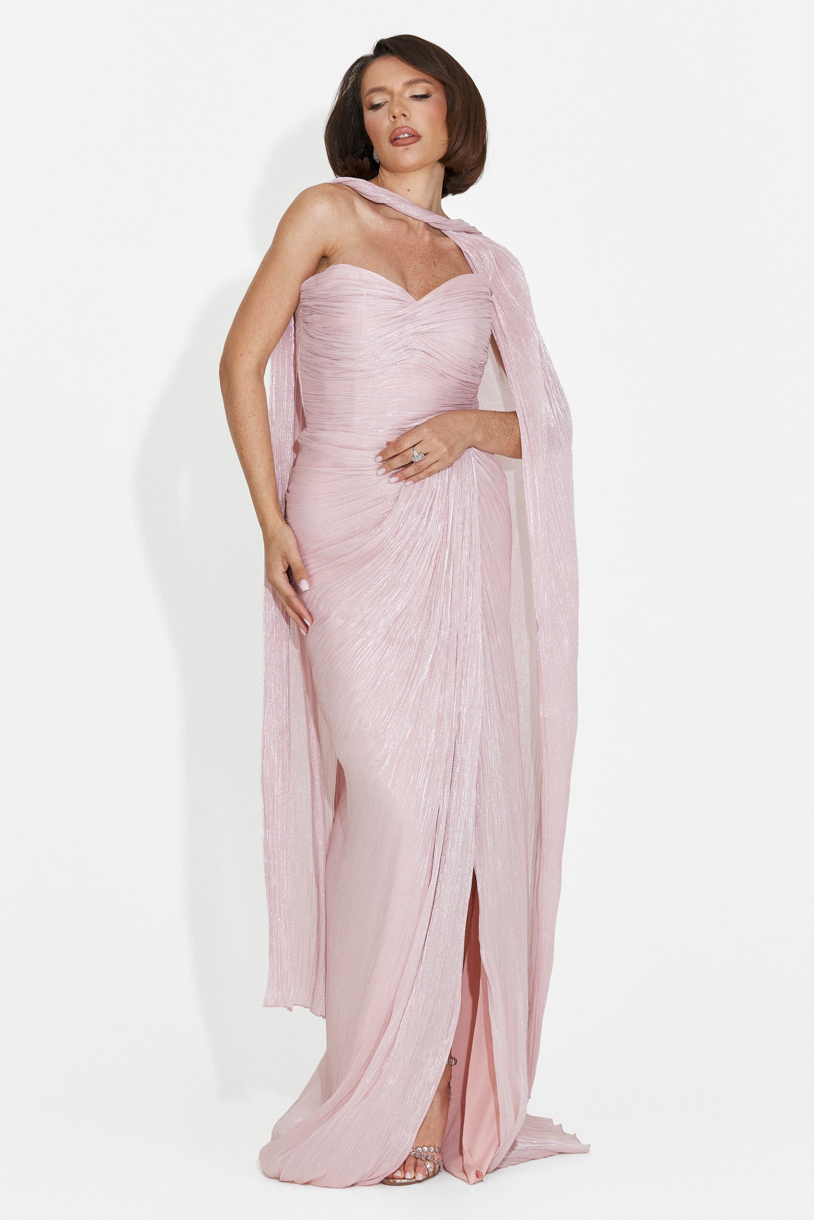Lungo Vestito Rosa da Donna di Greta Bogas
