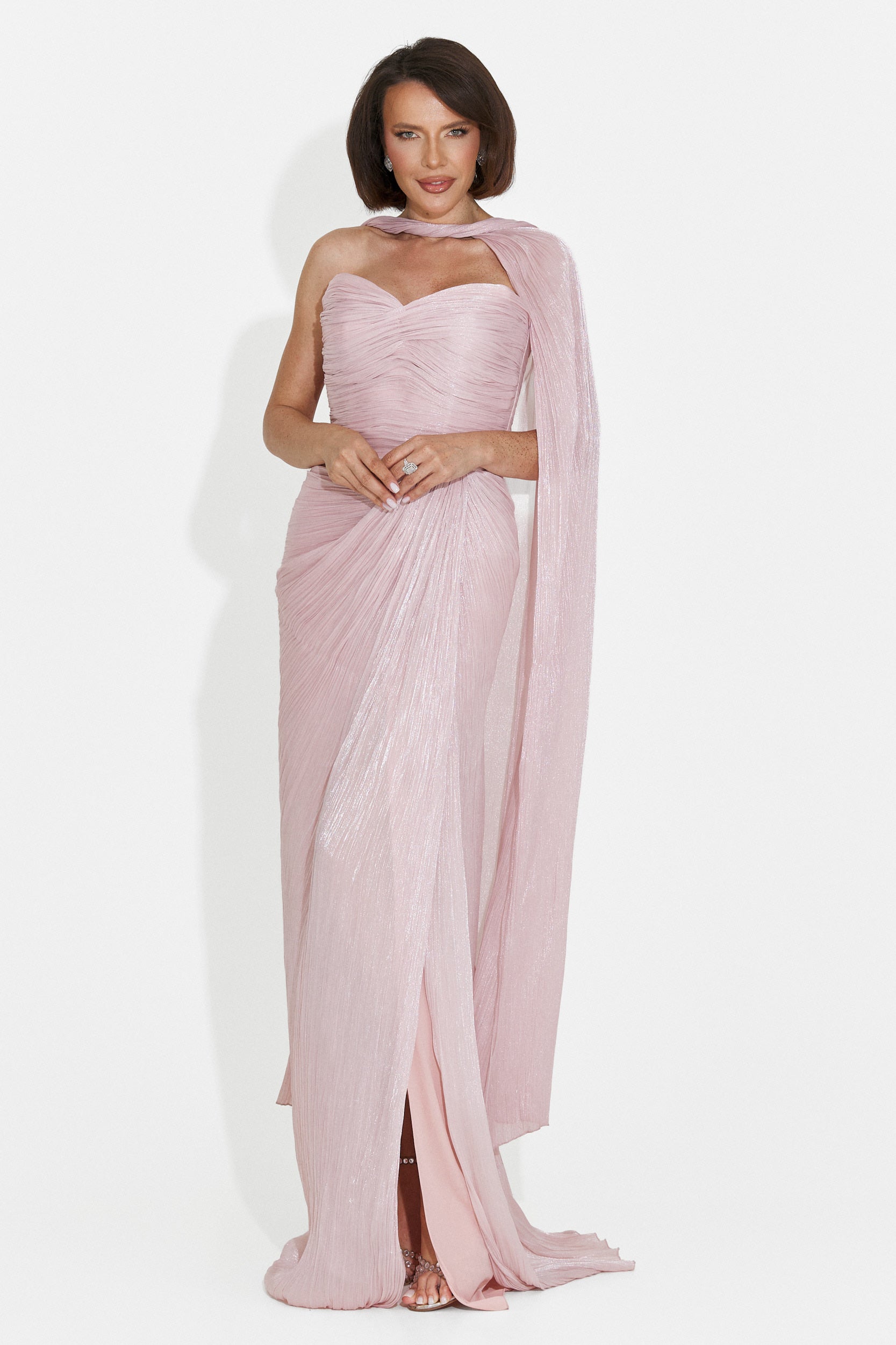Lungo Vestito Rosa da Donna di Greta Bogas