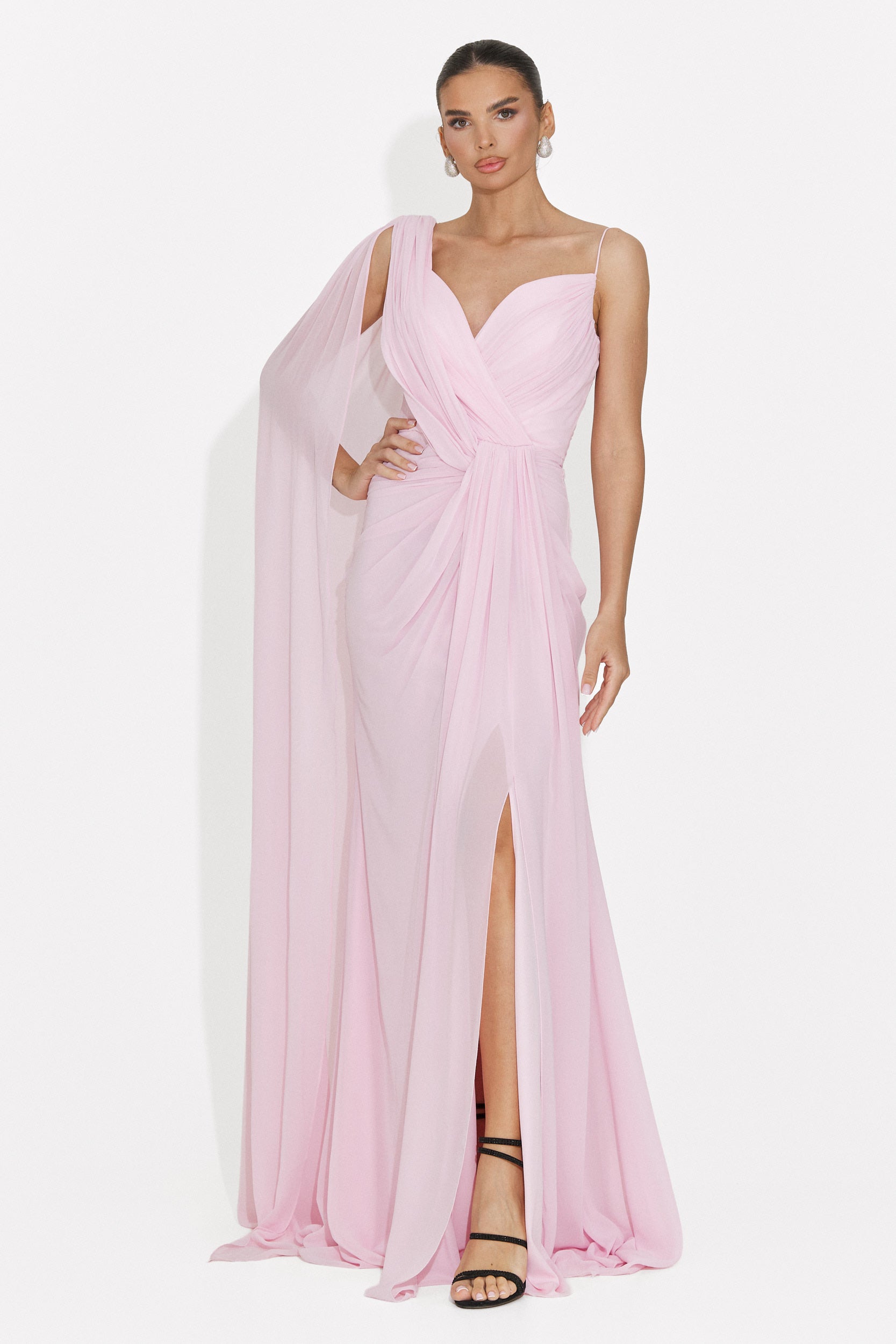 Lungo vestito rosa da donna Lino Bogas