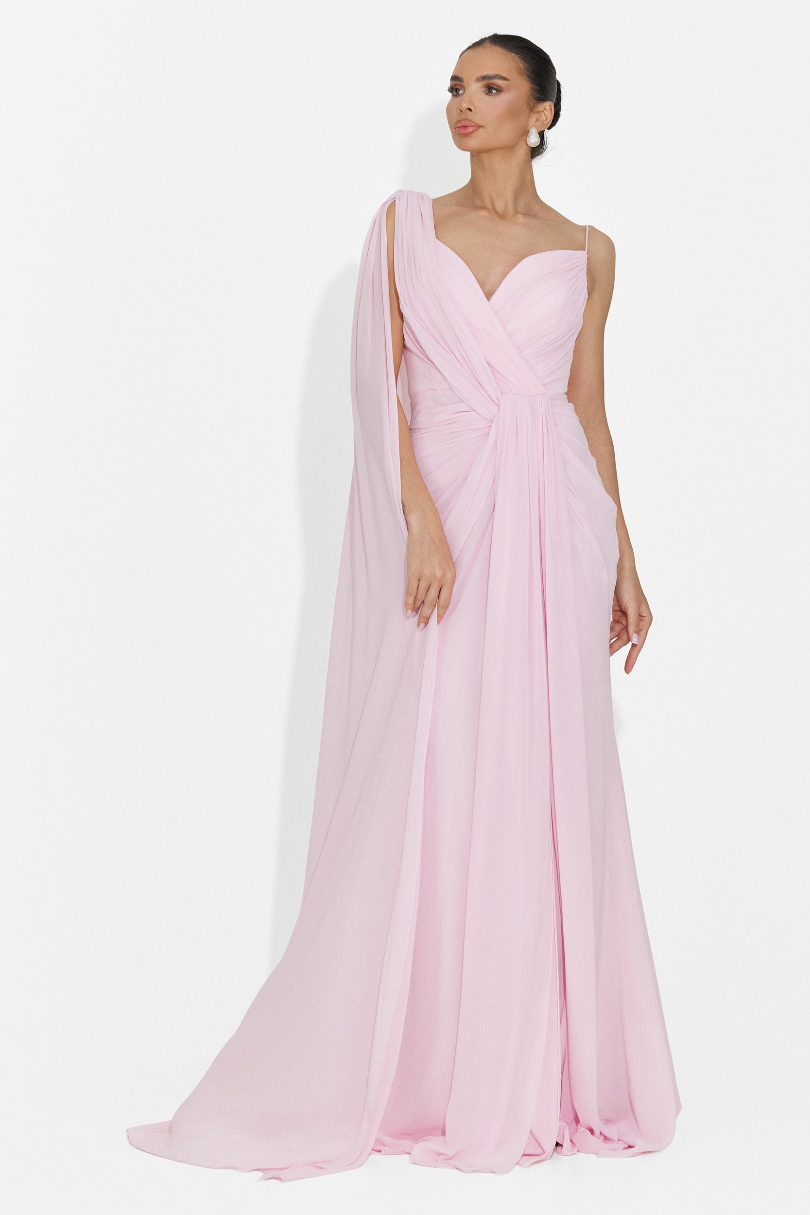 Lungo vestito rosa da donna Lino Bogas