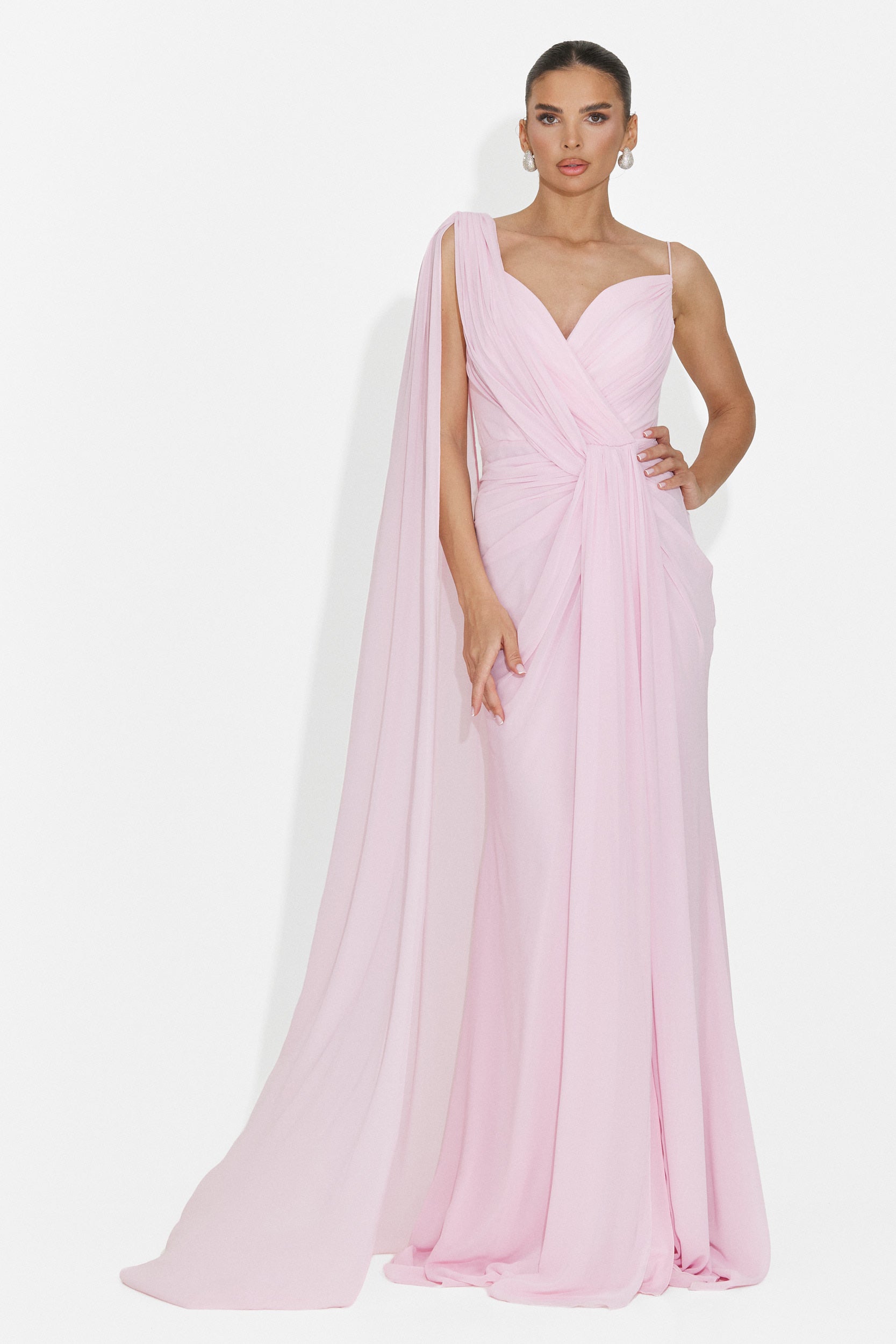 Lungo vestito rosa da donna Lino Bogas