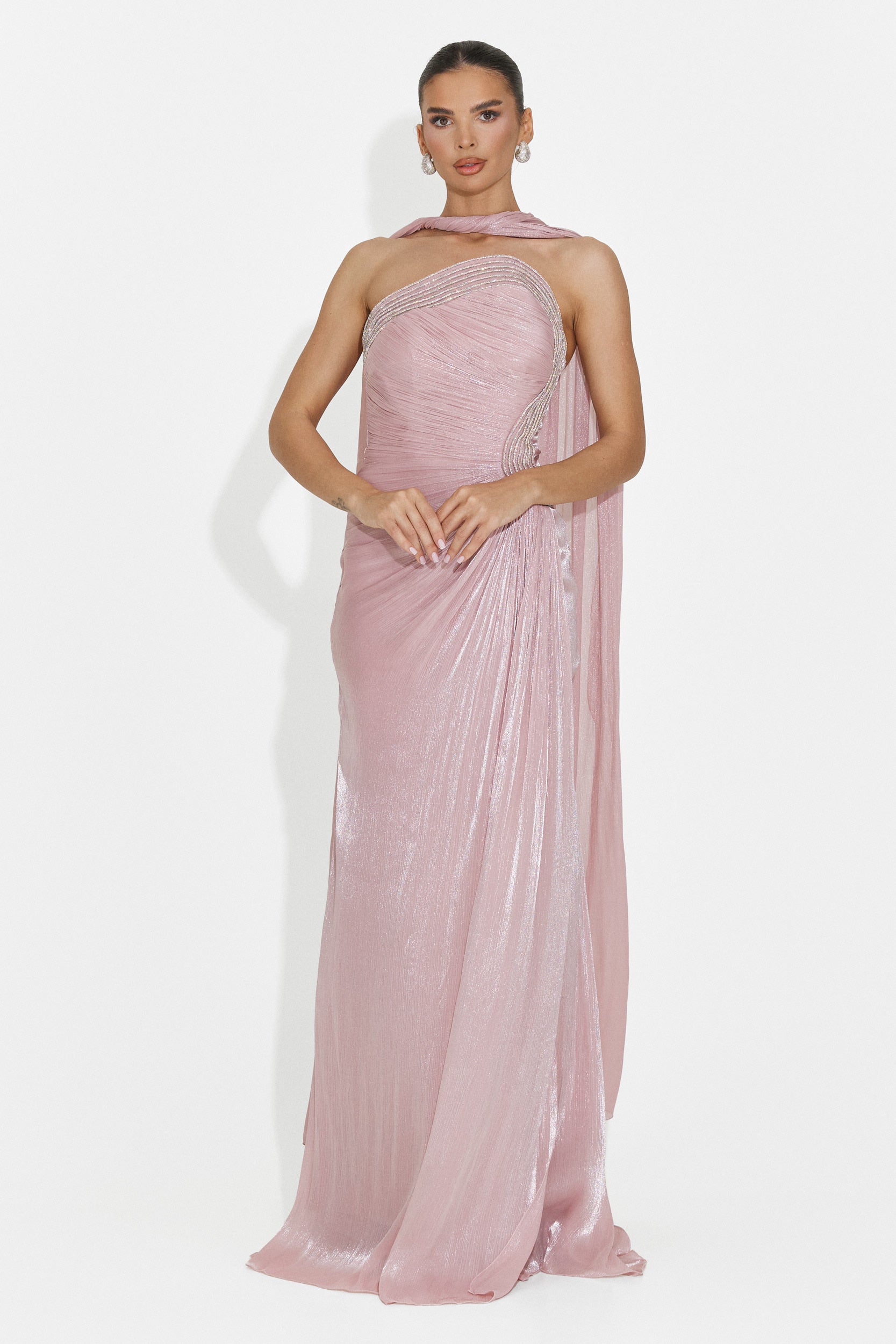 Lungo Vestito Rosa da Donna di Moritz Boga