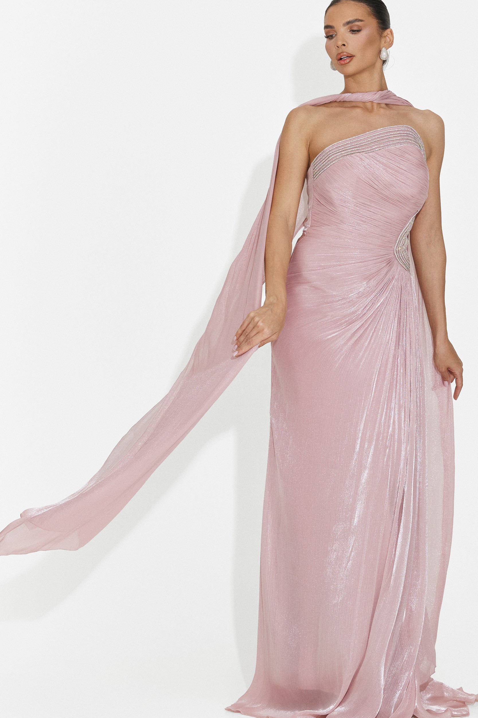 Lungo Vestito Rosa da Donna di Moritz Boga
