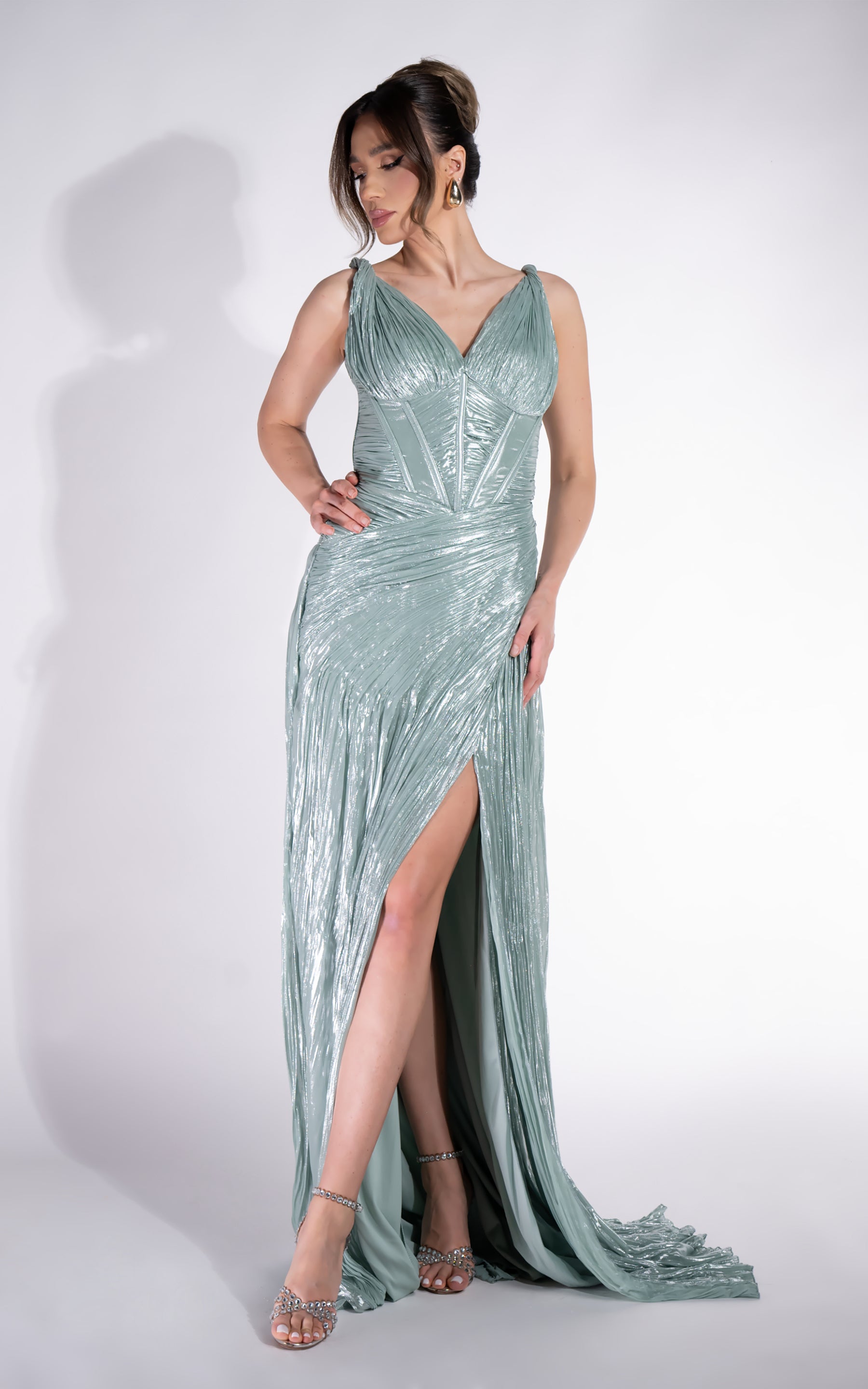 Abito lungo turchese da donna Fredrisa Bogas