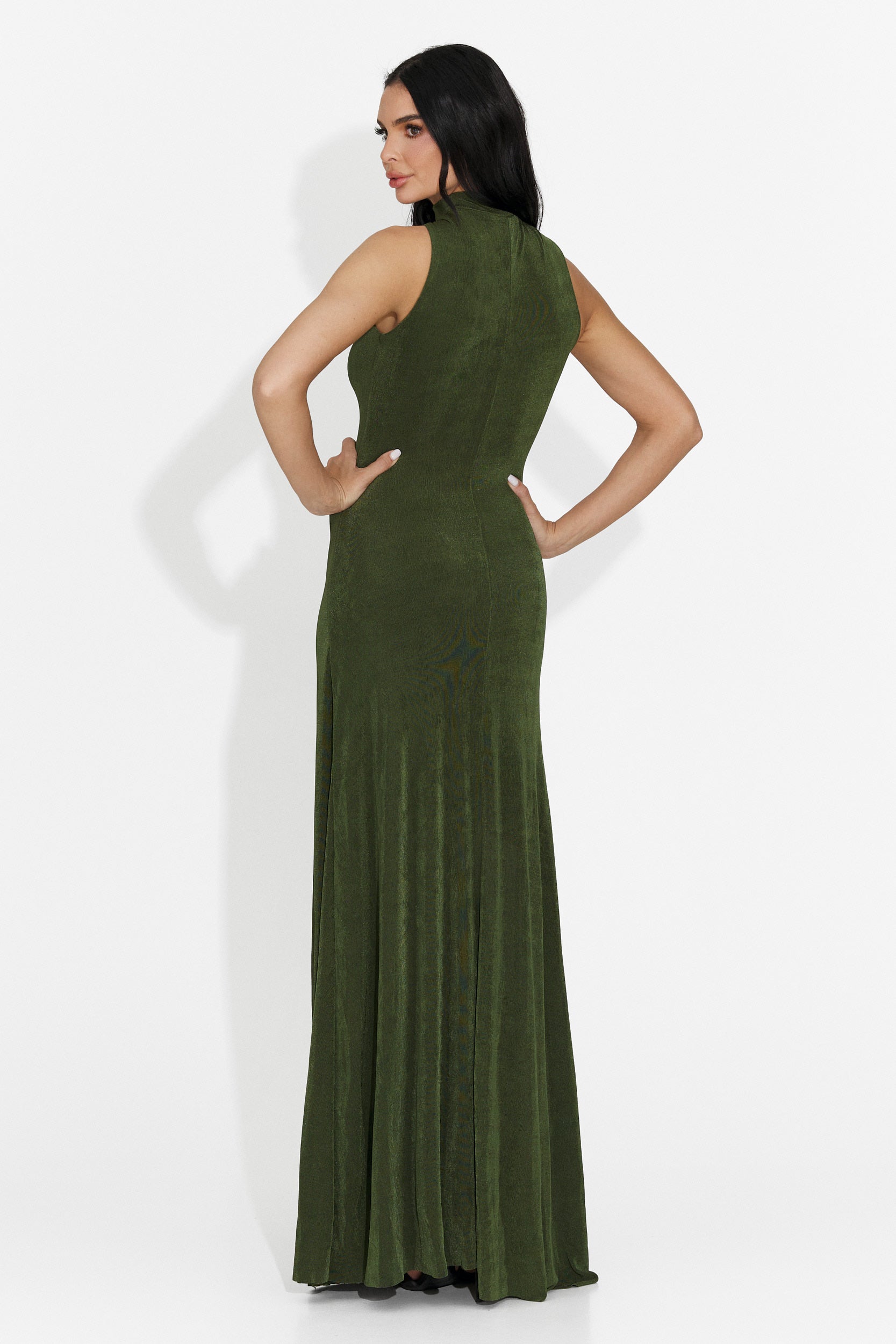 Rochie dama lunga verde Alecsona Bogas