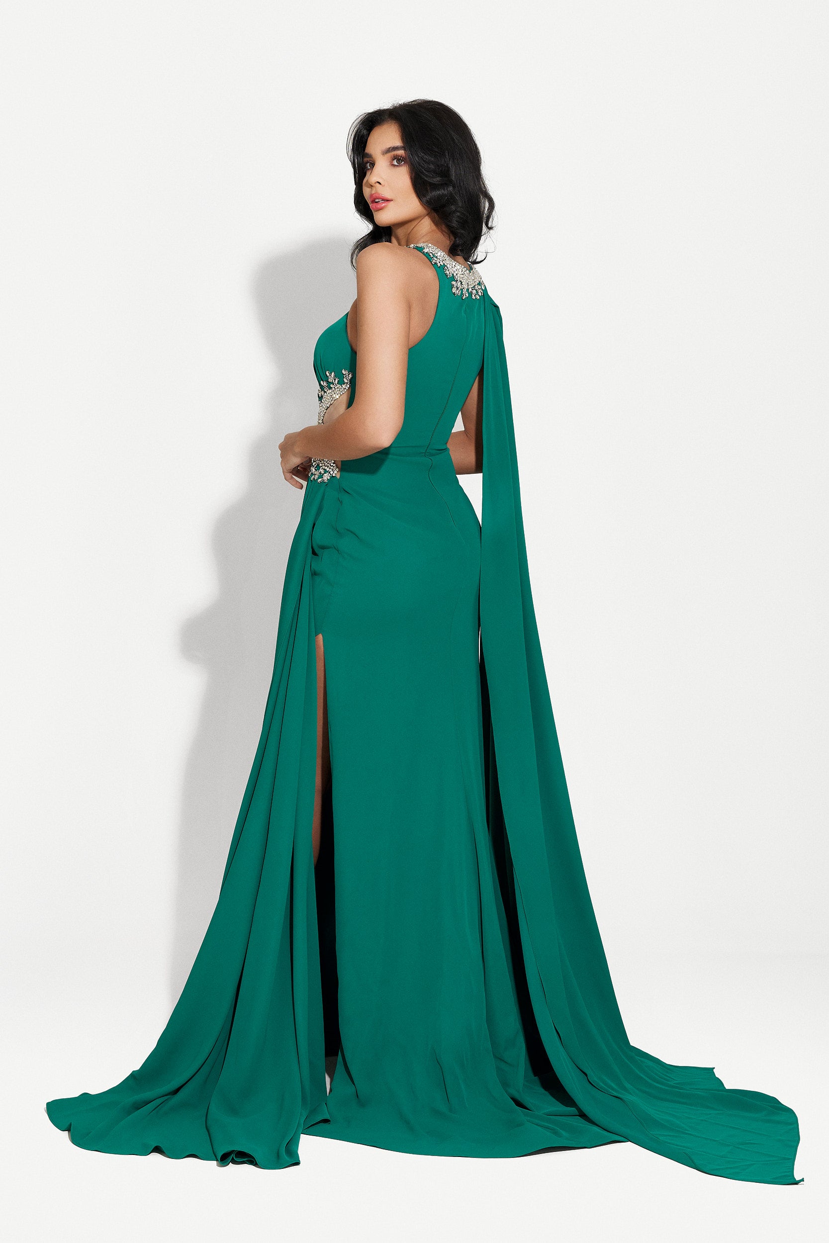Abito lungo da donna verde Alexea Bogas