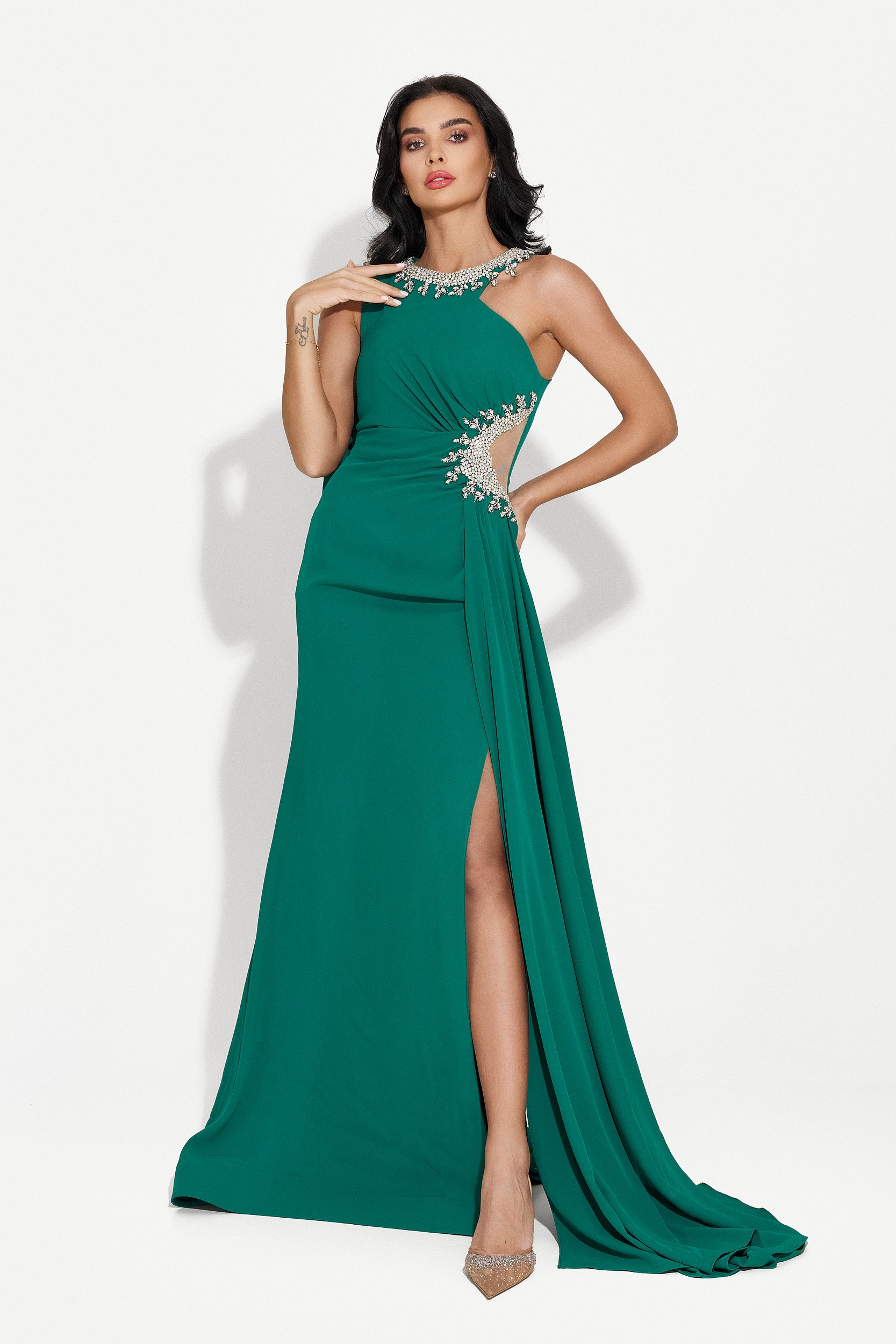 Abito lungo da donna verde Alexea Bogas
