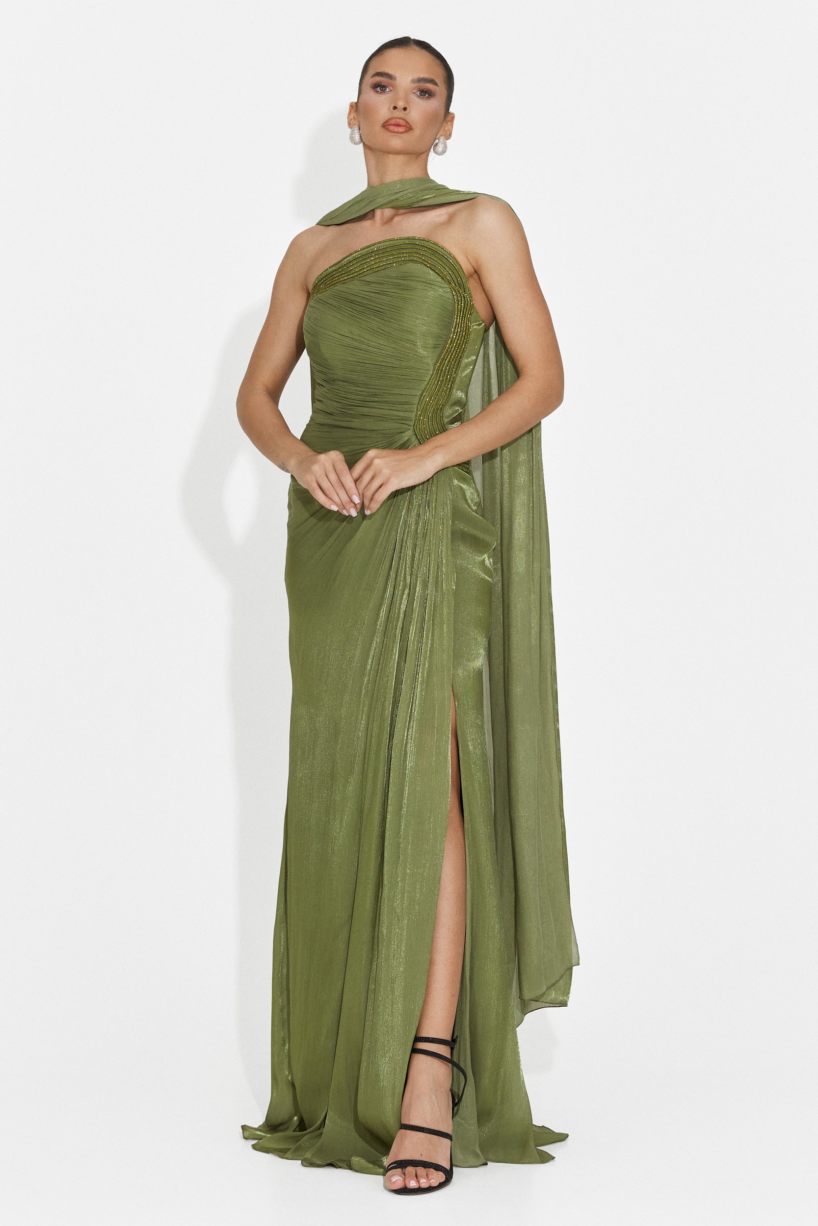 Lungo Vestito Verde per Donne di Moritz Boga
