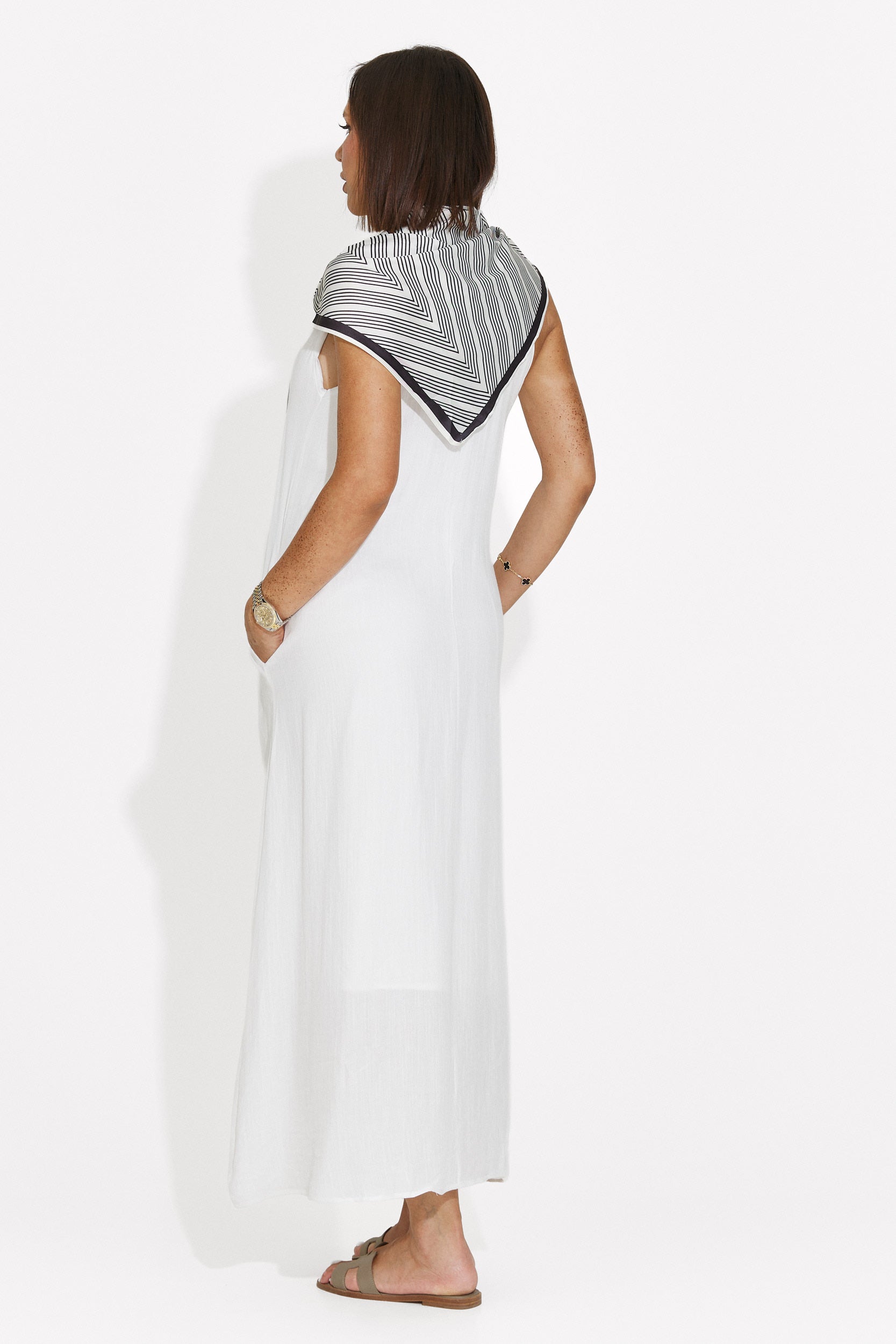 Vestito donna midi bianco Alievia Bogas