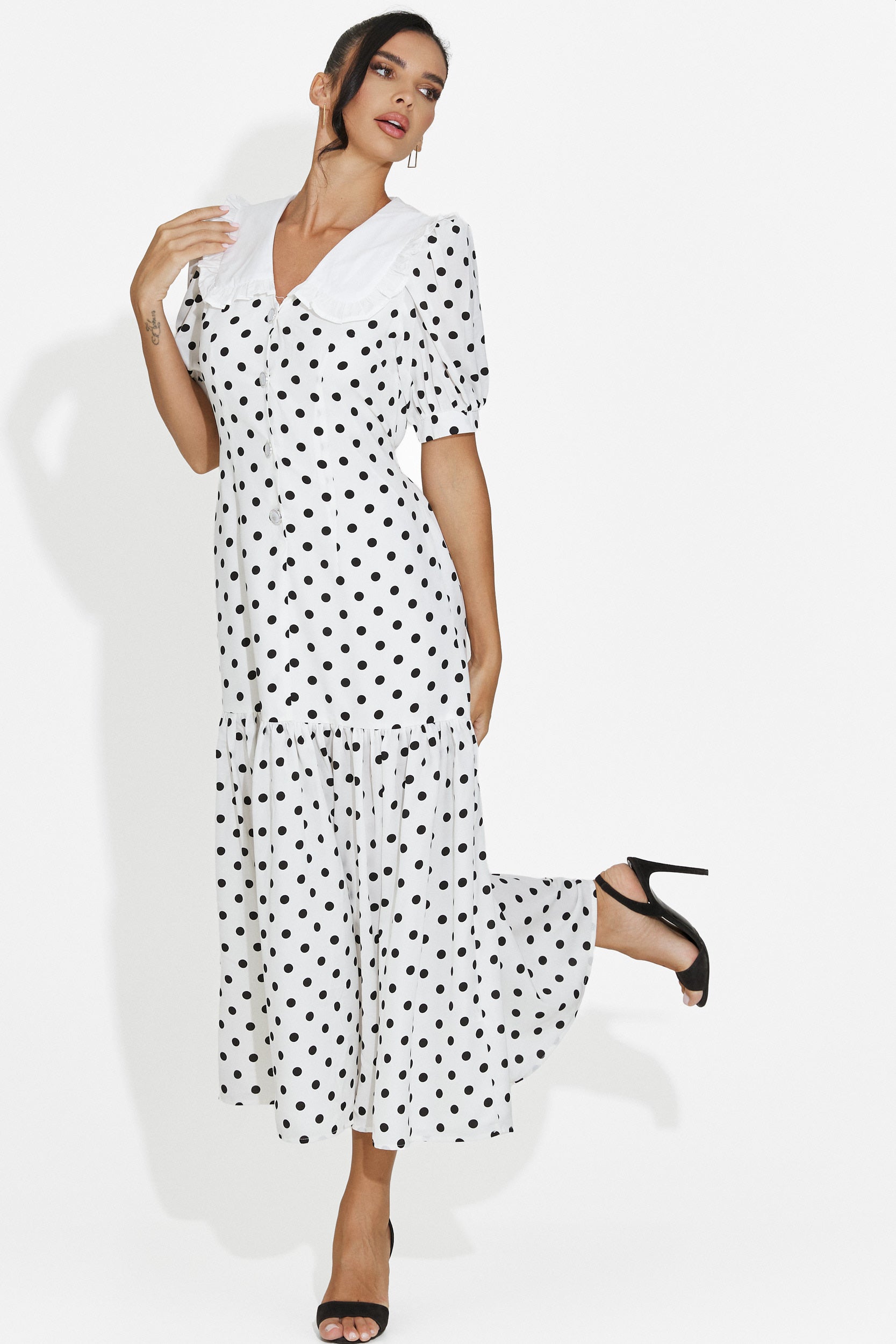 Abito donna midi bianco Anita Bogas
