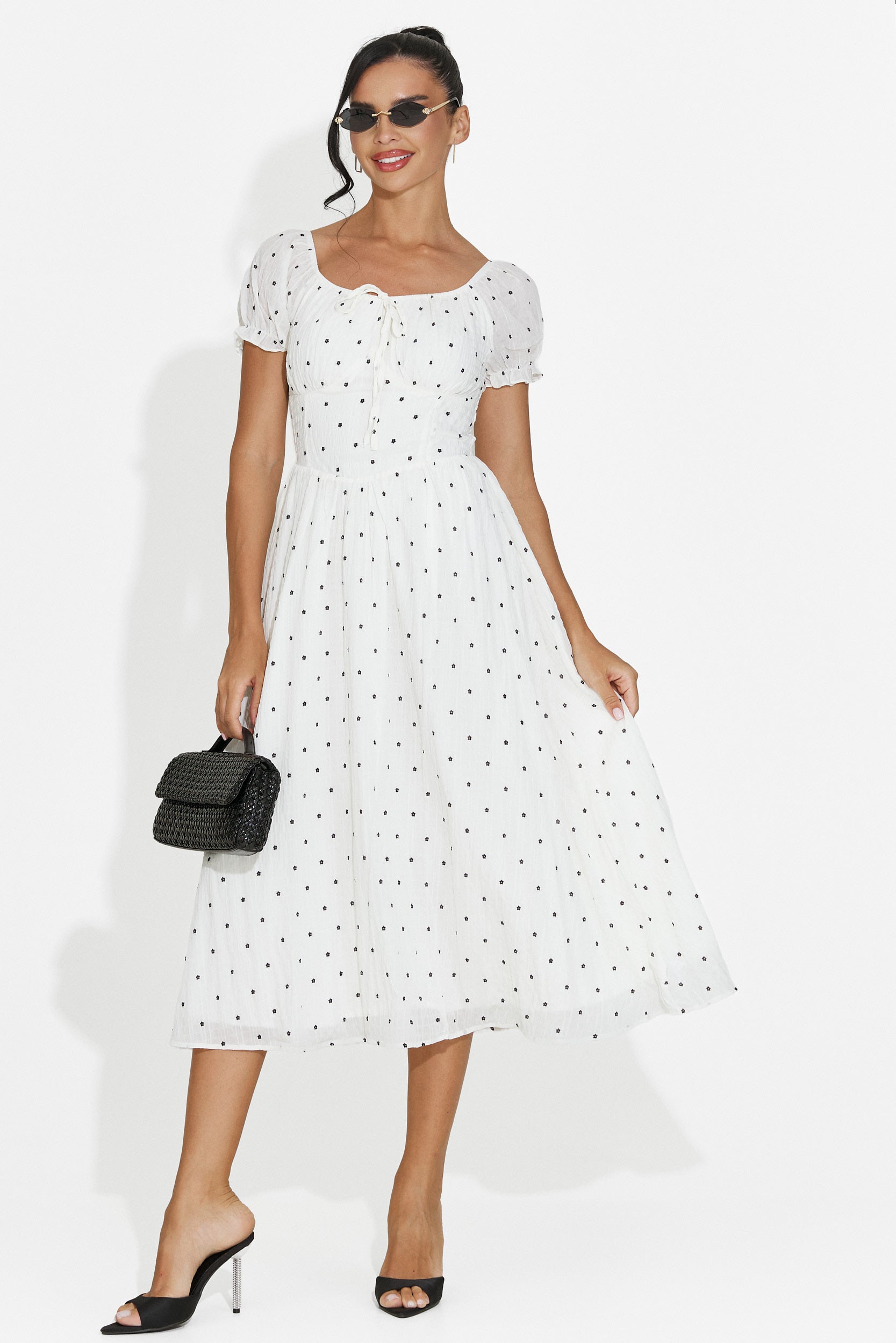 Abito donna midi bianco Elvilia Bogas