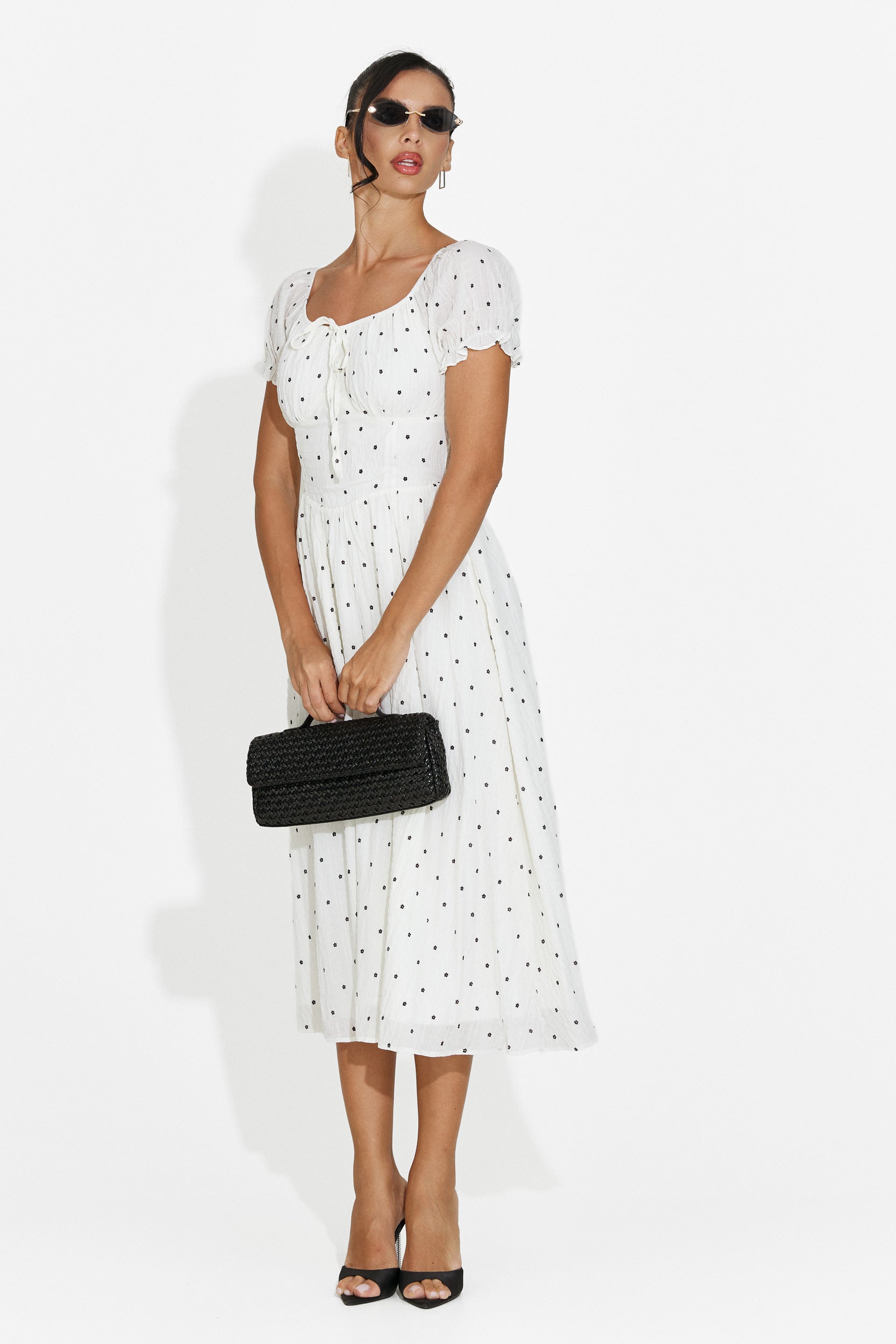 Abito donna midi bianco Elvilia Bogas
