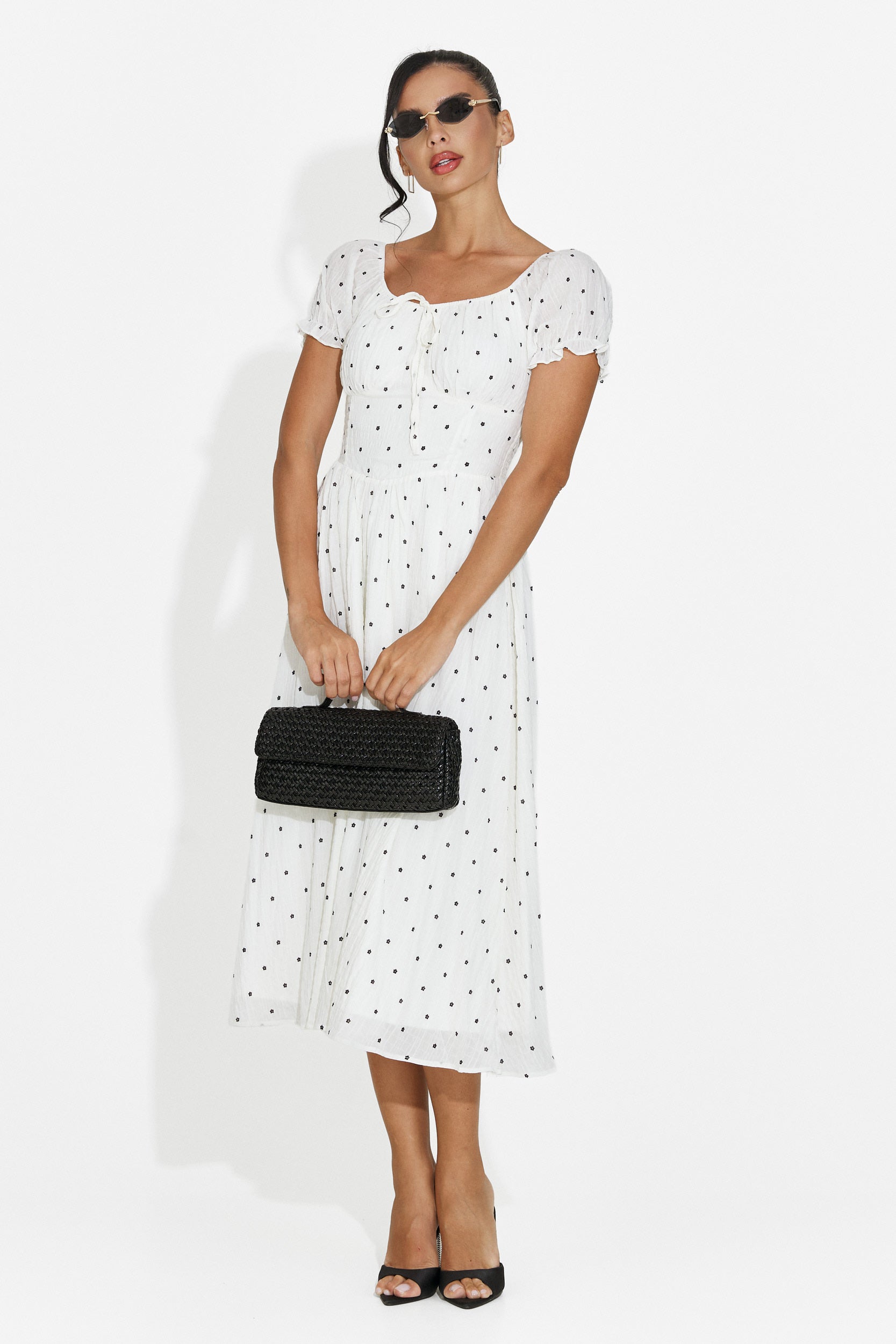 Abito donna midi bianco Elvilia Bogas
