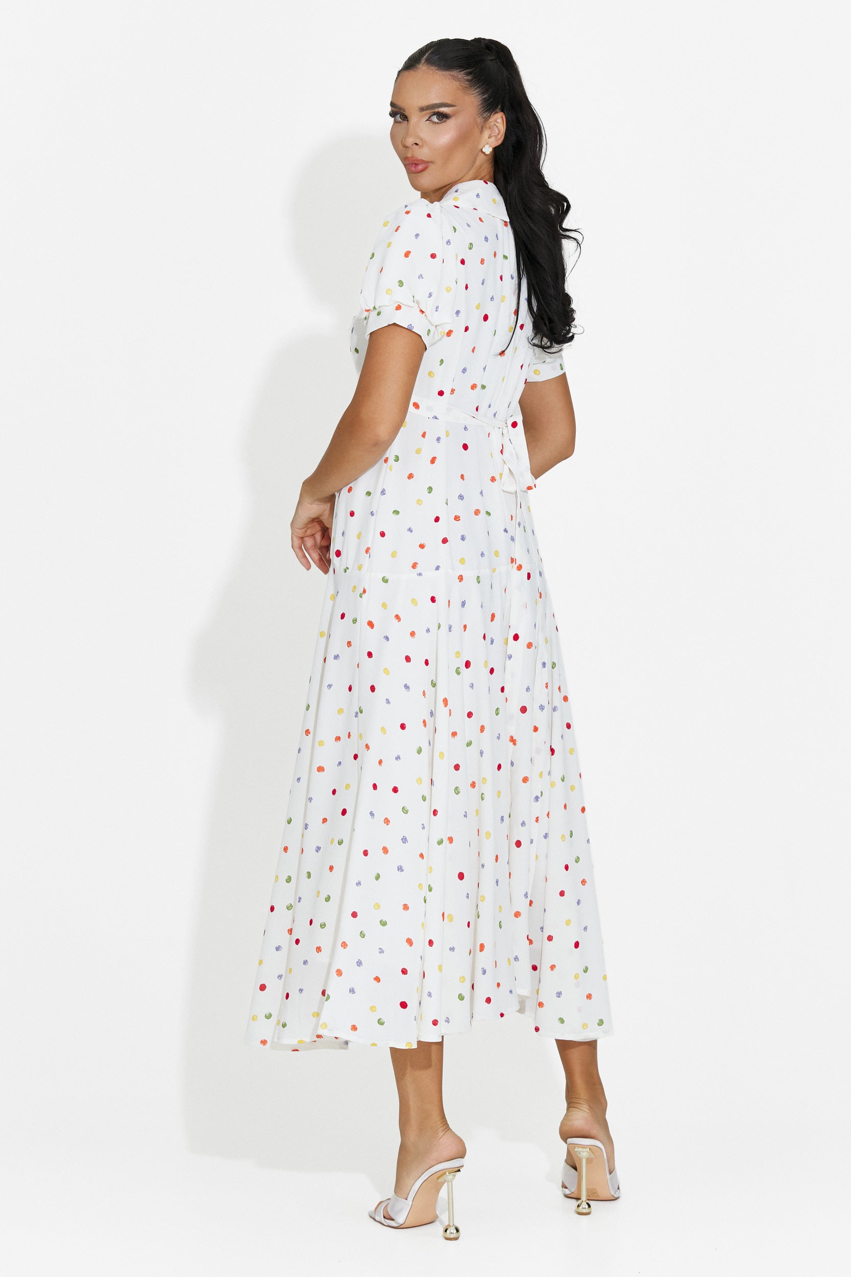 Abito donna midi bianco Oliania Bogas