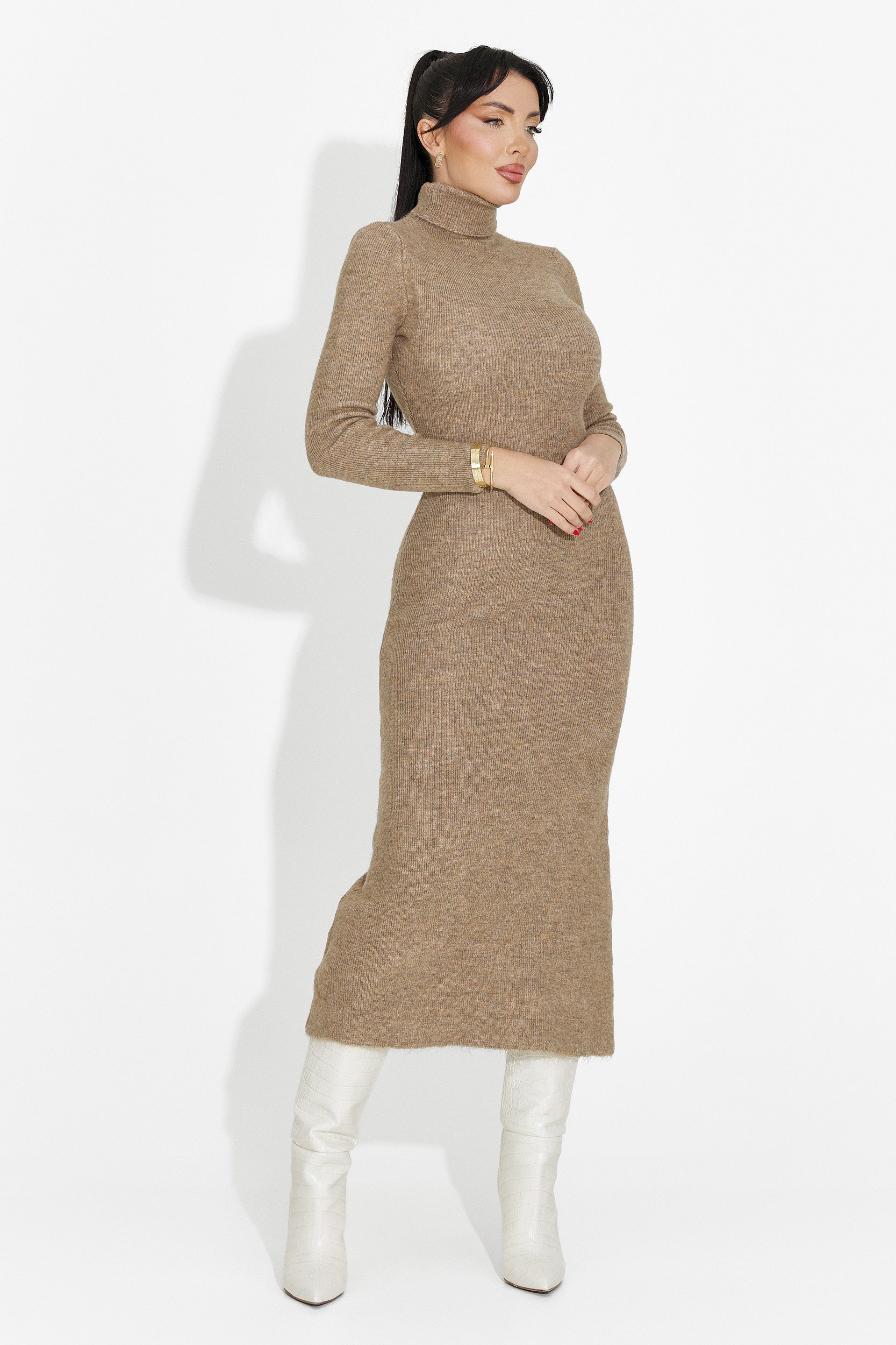 Abito Midi Beige di Patrisia Bogas per Donne