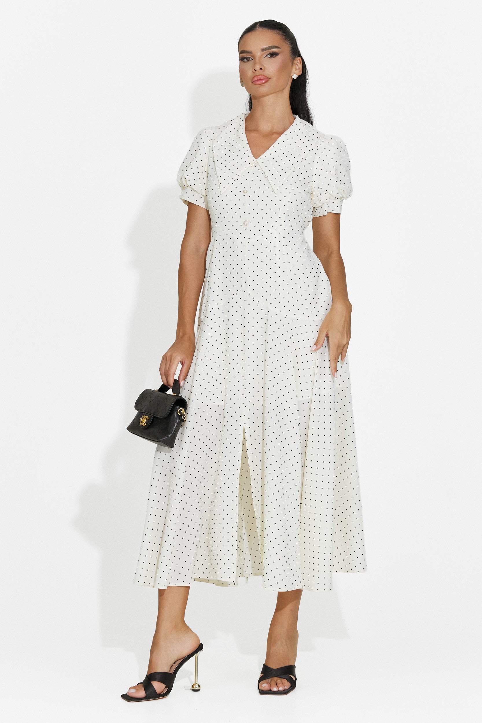 Abito donna midi beige Taisiana Bogas