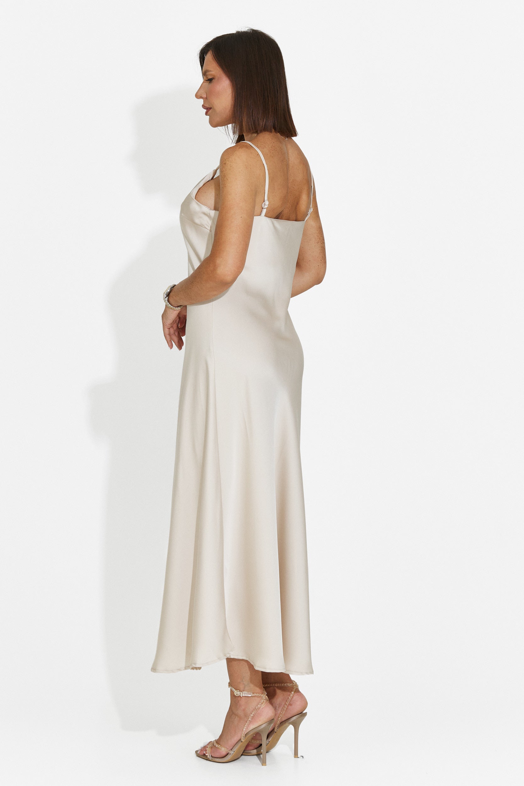 Abito donna midi beige Zimia Bogas