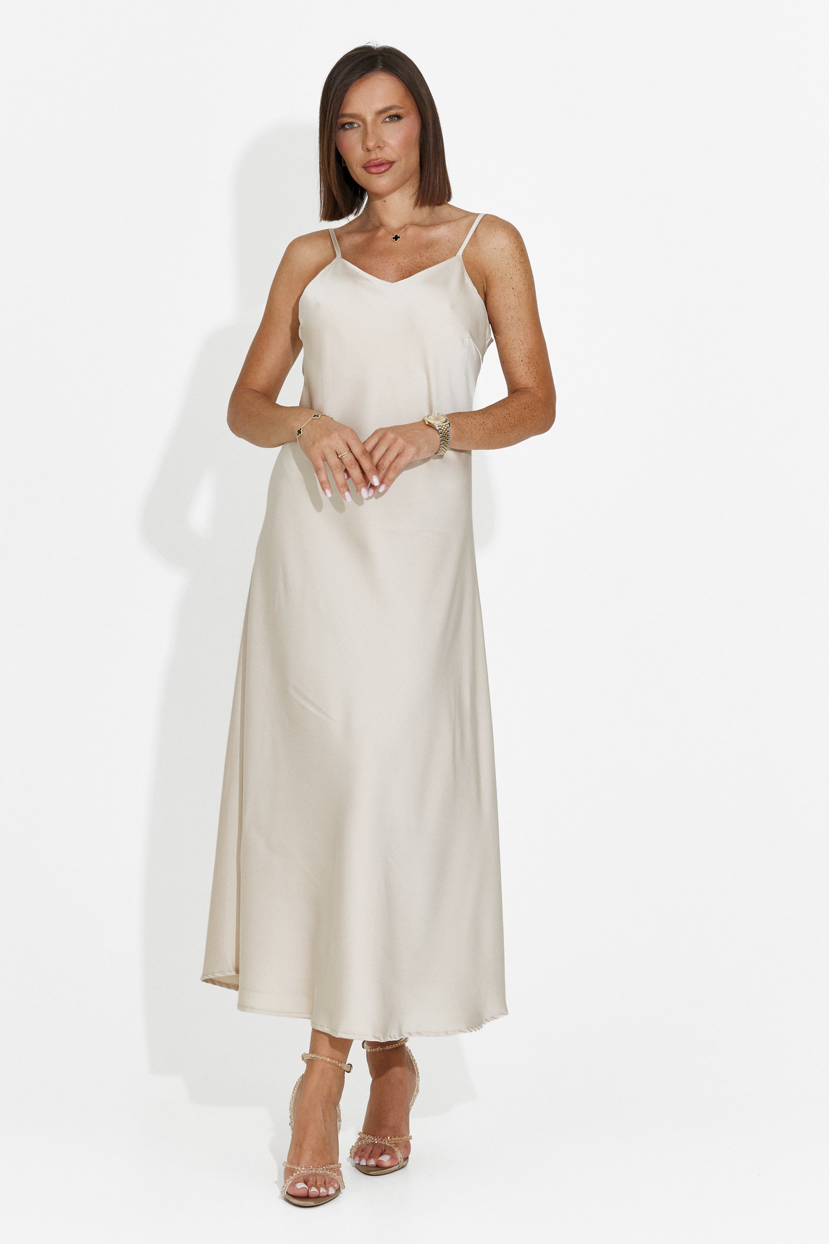 Abito donna midi beige Zimia Bogas