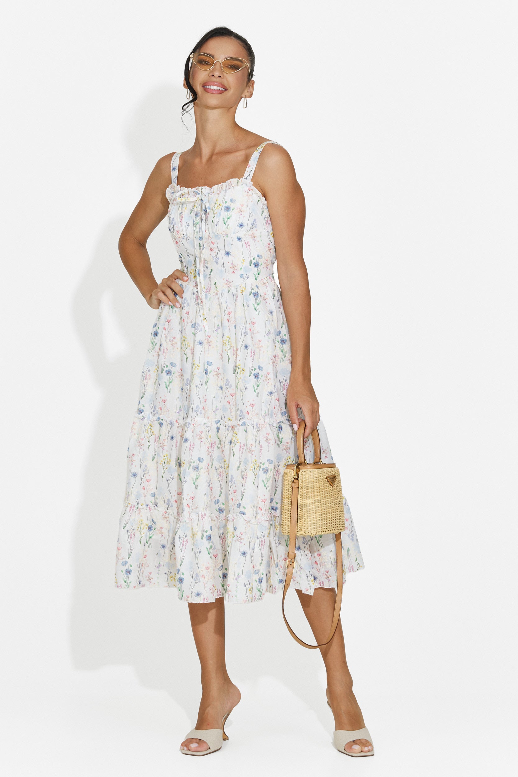Abito donna midi azzurro Alisa Bogas