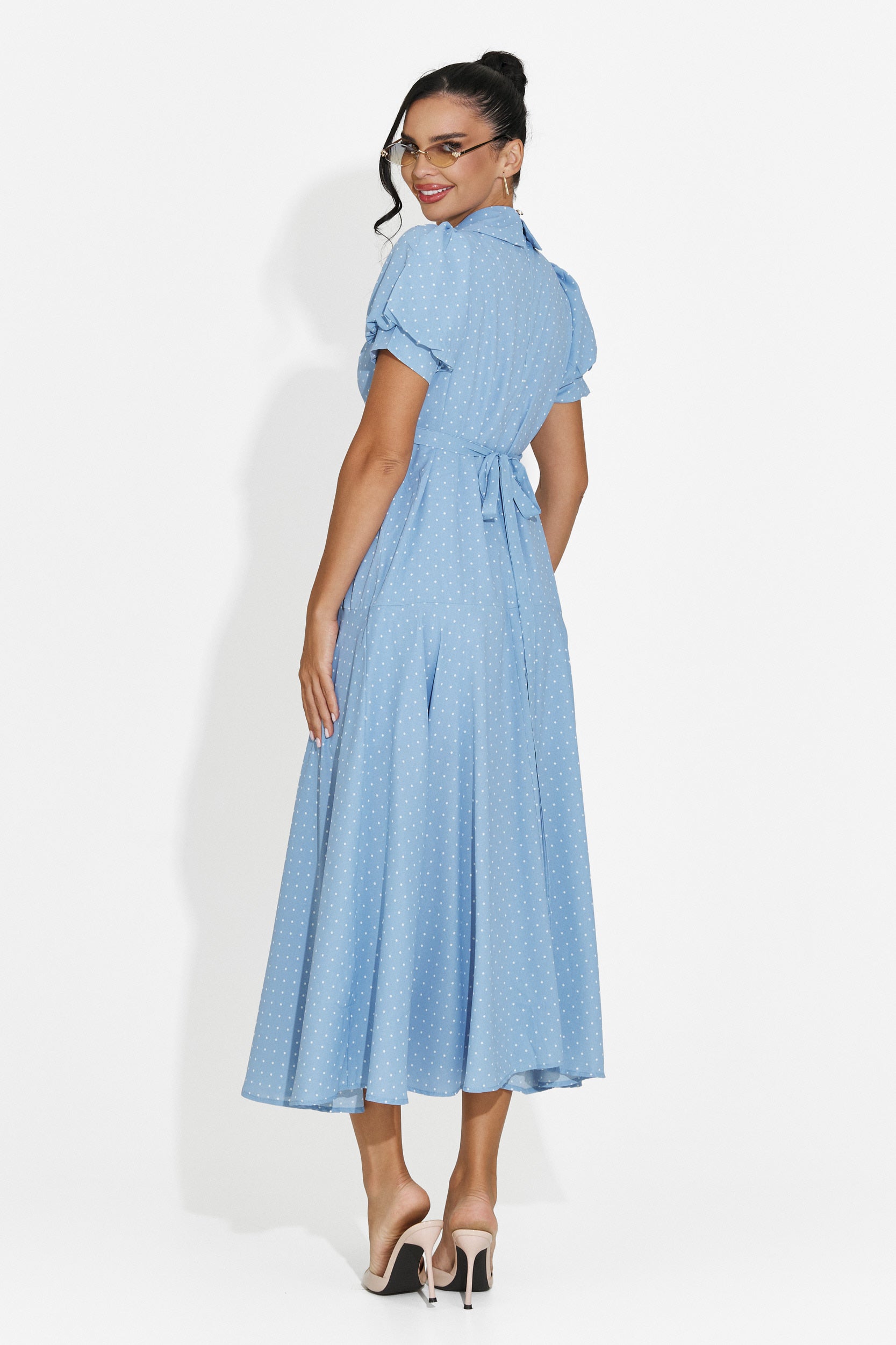 Abito donna midi azzurro Taisiana Bogas
