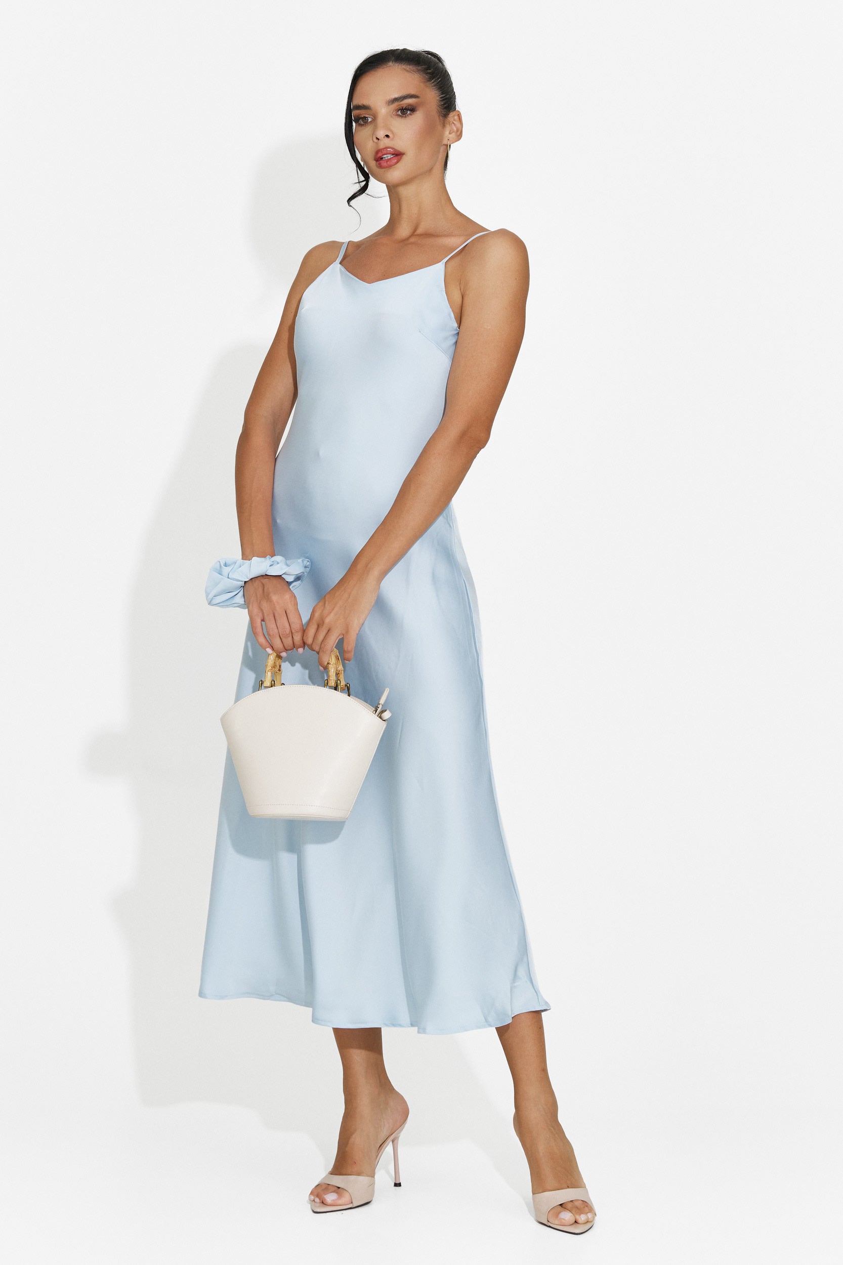Abito donna midi azzurro Zimia Bogas
