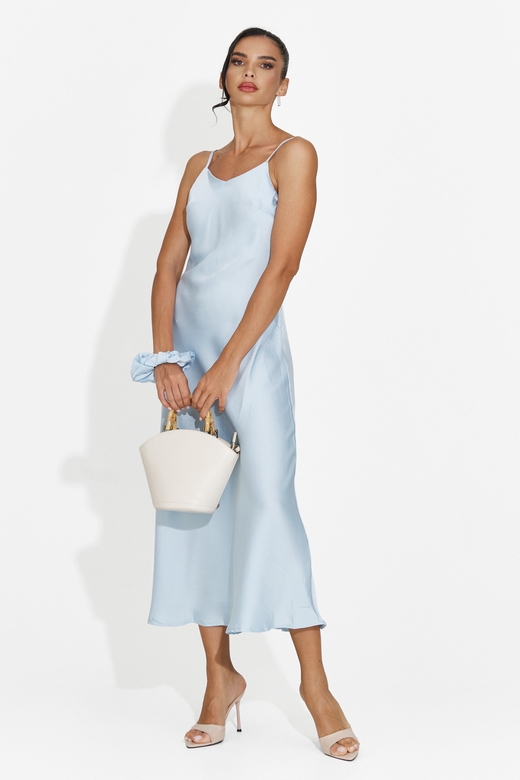 Abito donna midi azzurro Zimia Bogas