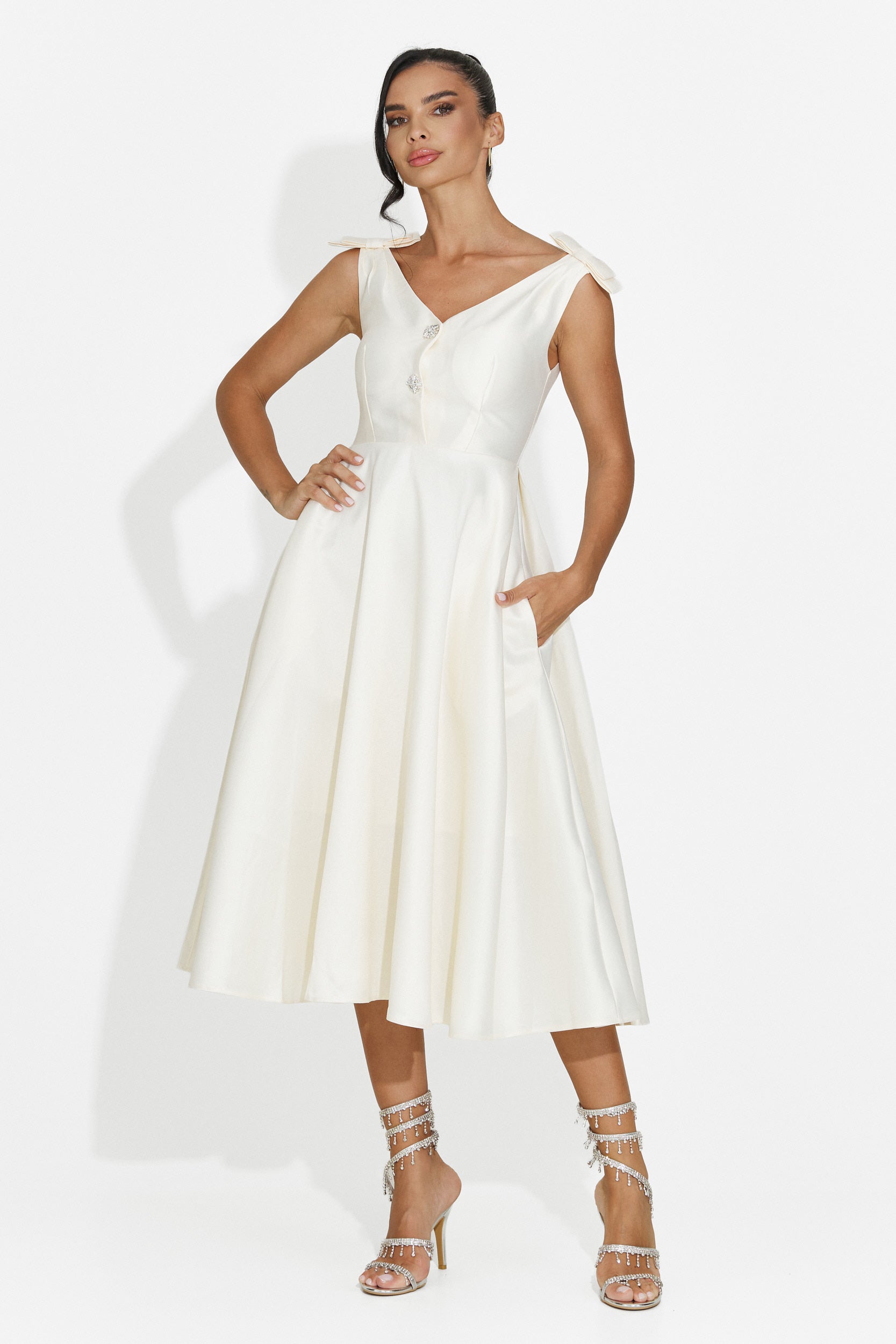 Abito donna midi fucsia Ayanda Bogas
