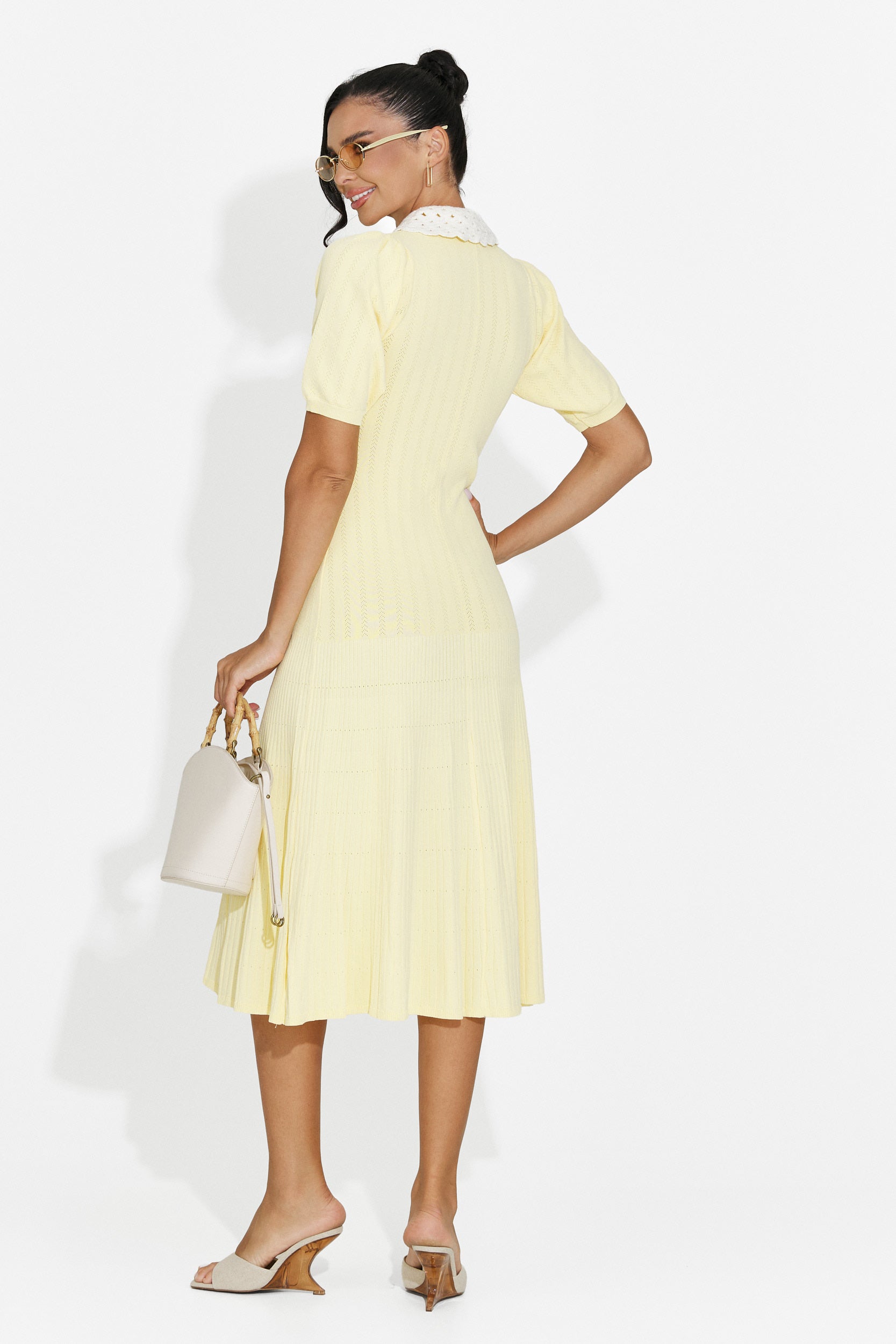 Abito donna midi giallo Ernesta Bogas