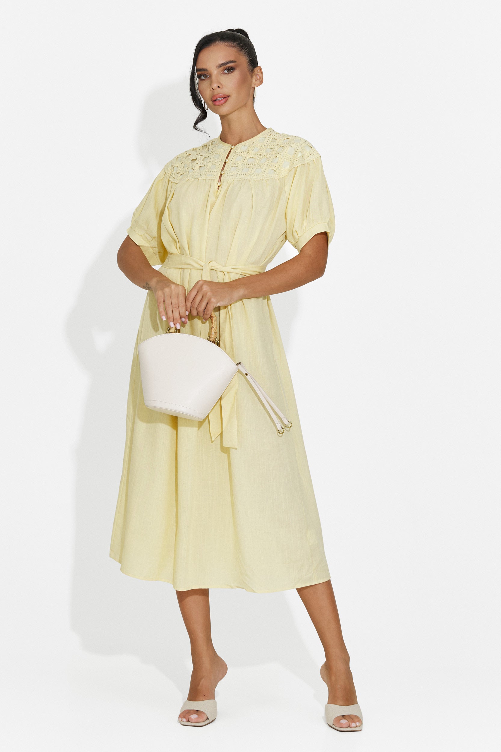 Abito donna midi giallo Olema Bogas