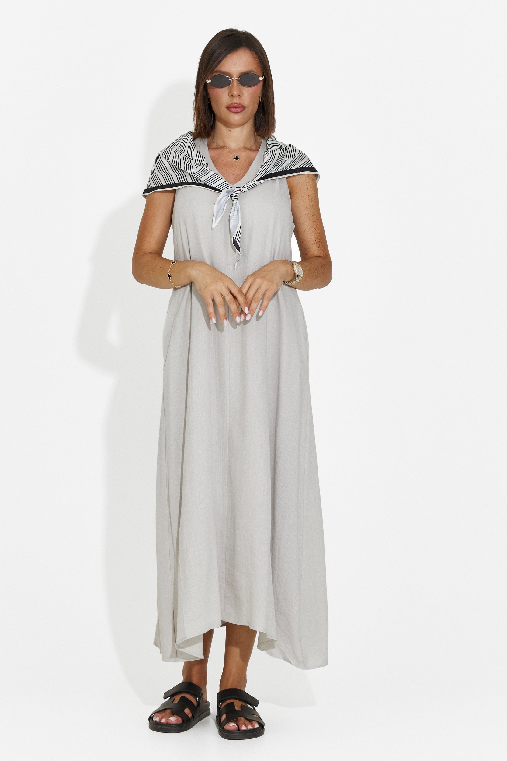 Vestito donna midi grigio Alievia Bogas