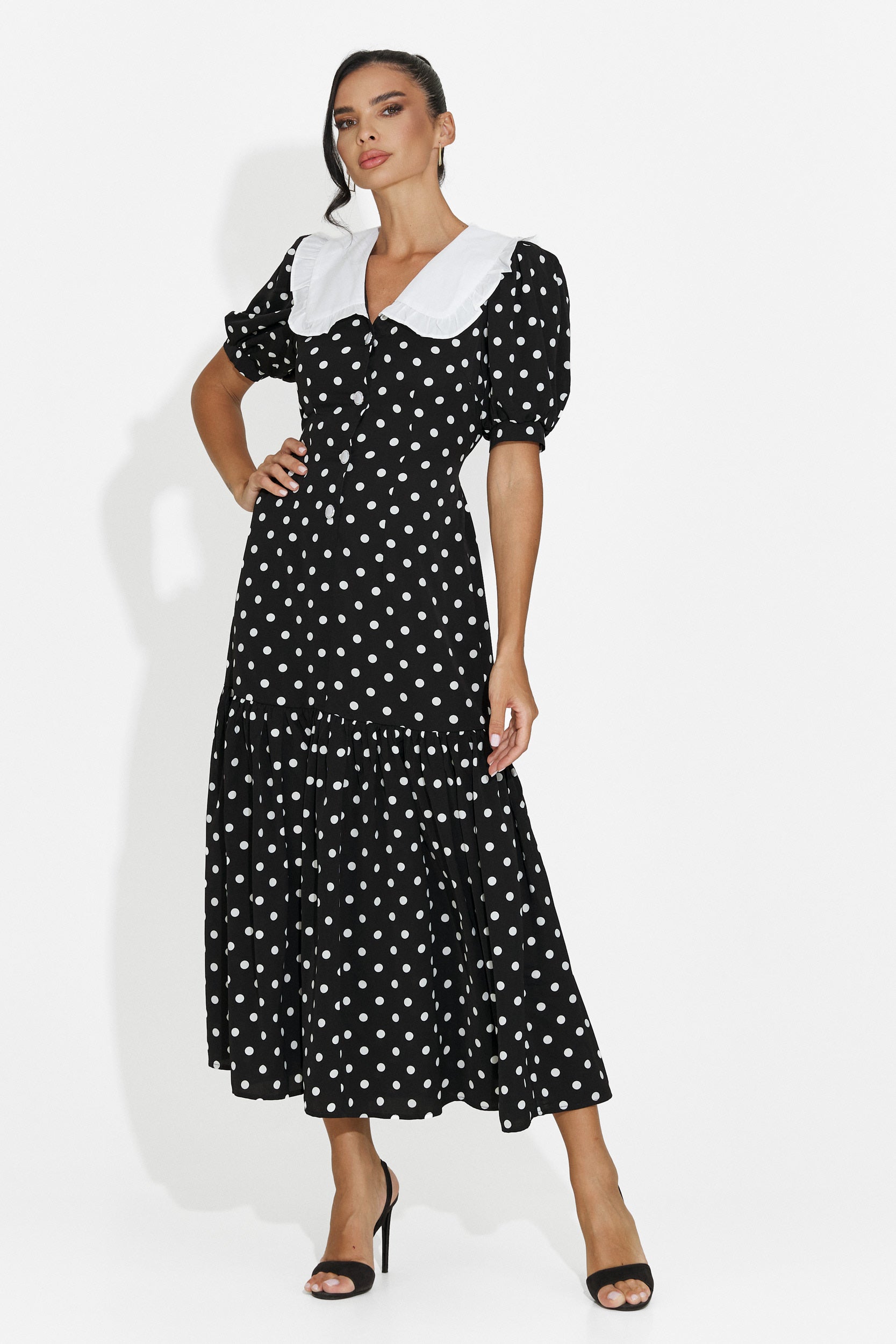 Abito donna midi nero Anita Bogas