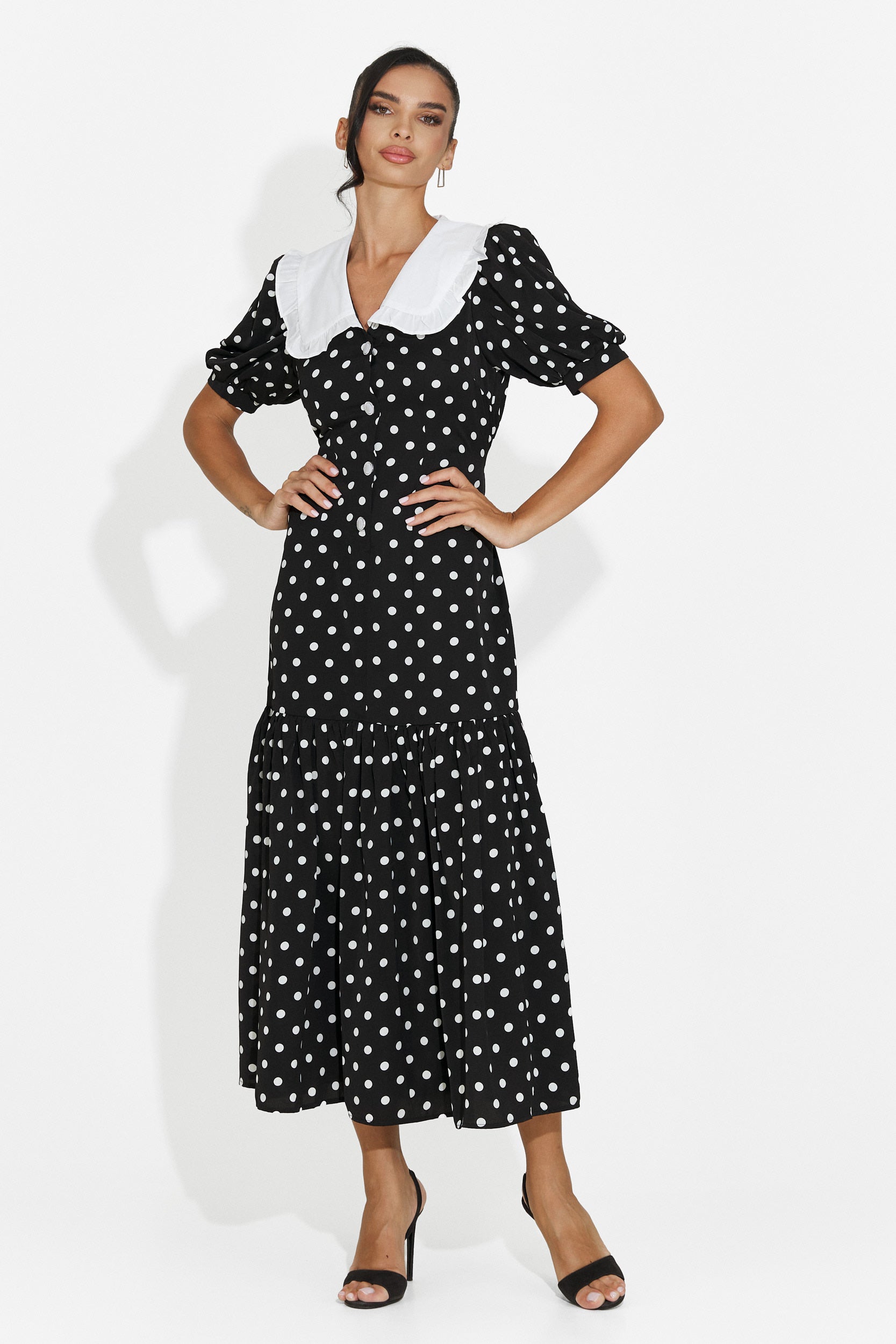 Abito donna midi nero Anita Bogas