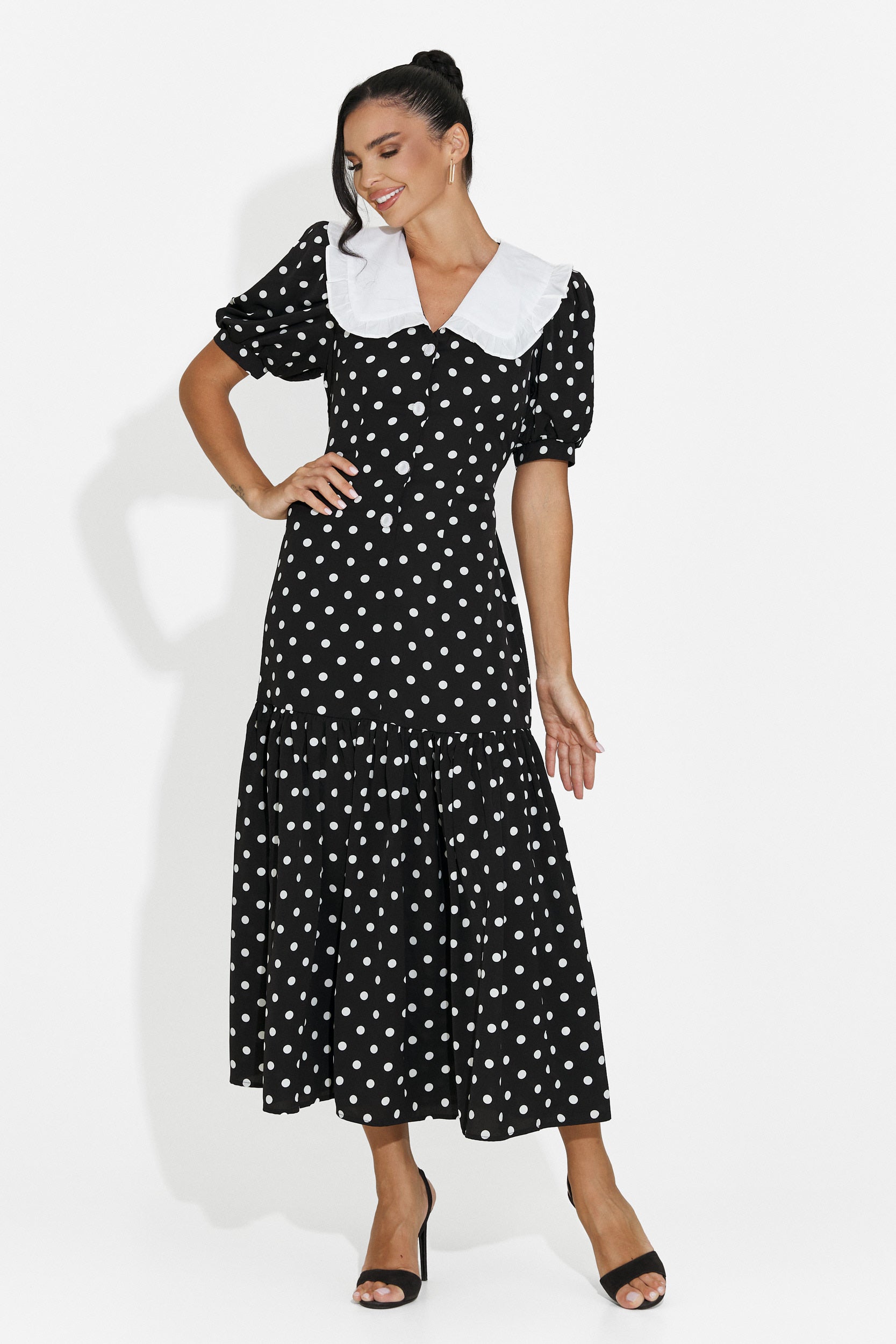 Abito donna midi nero Anita Bogas