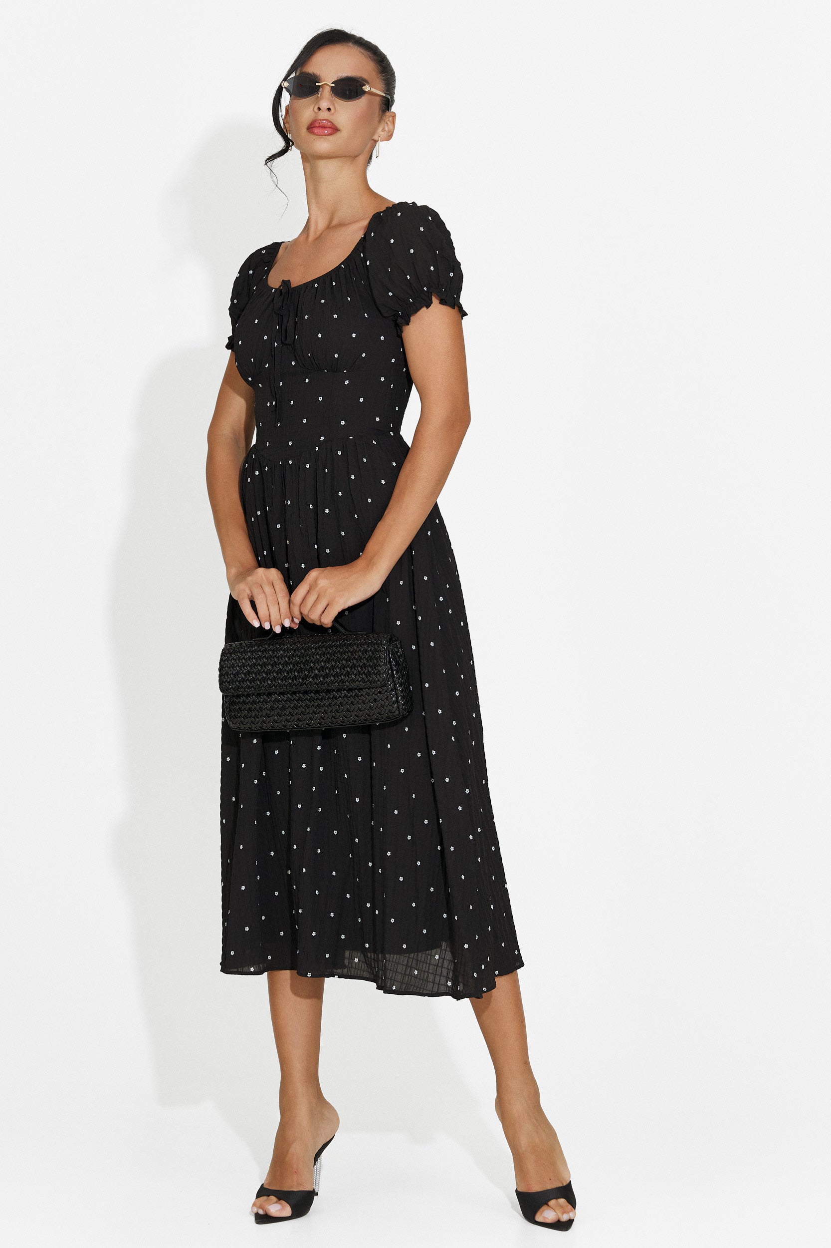 Abito donna midi nero Elvilia Bogas