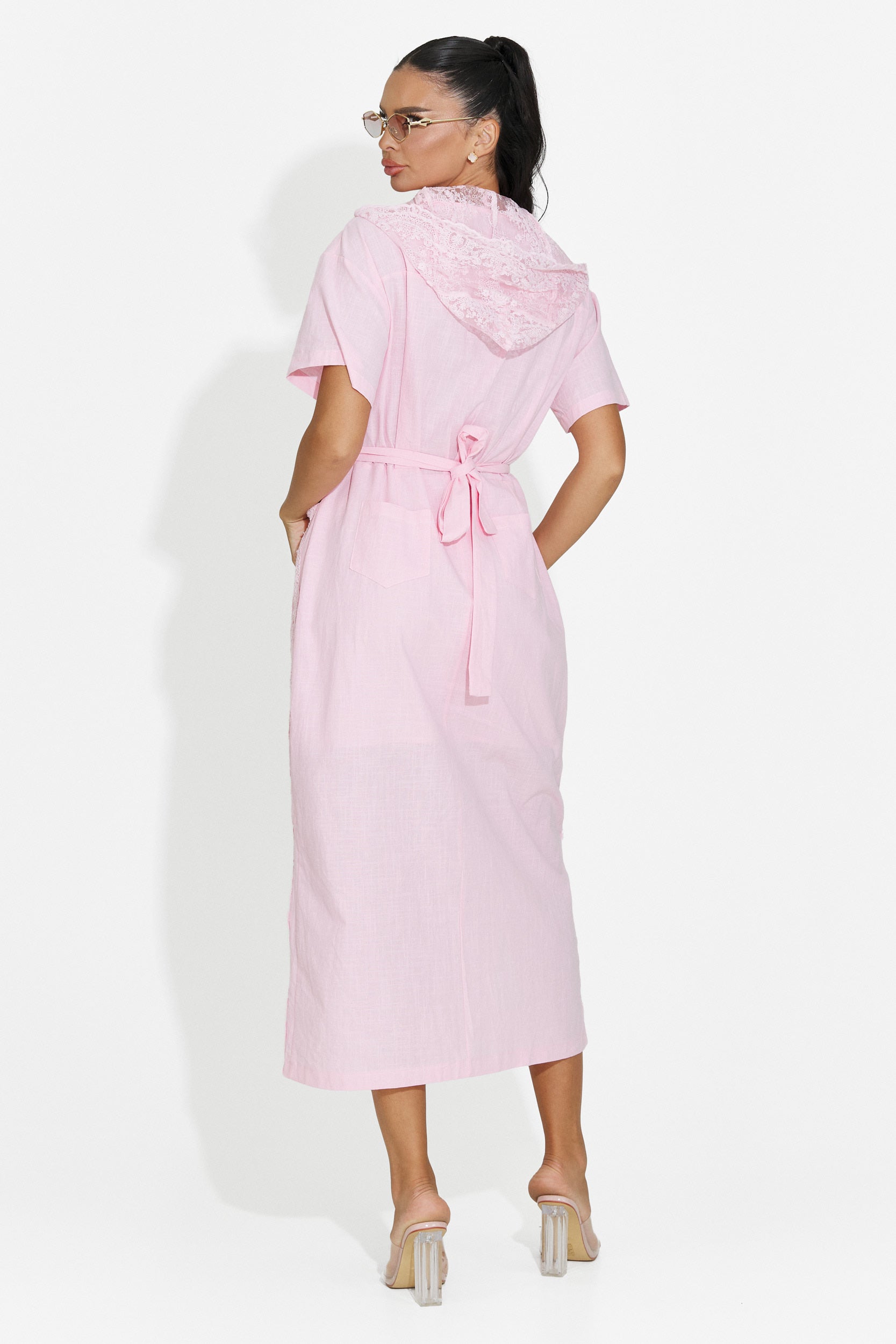 Vestito donna midi rosa Aneira Bogas
