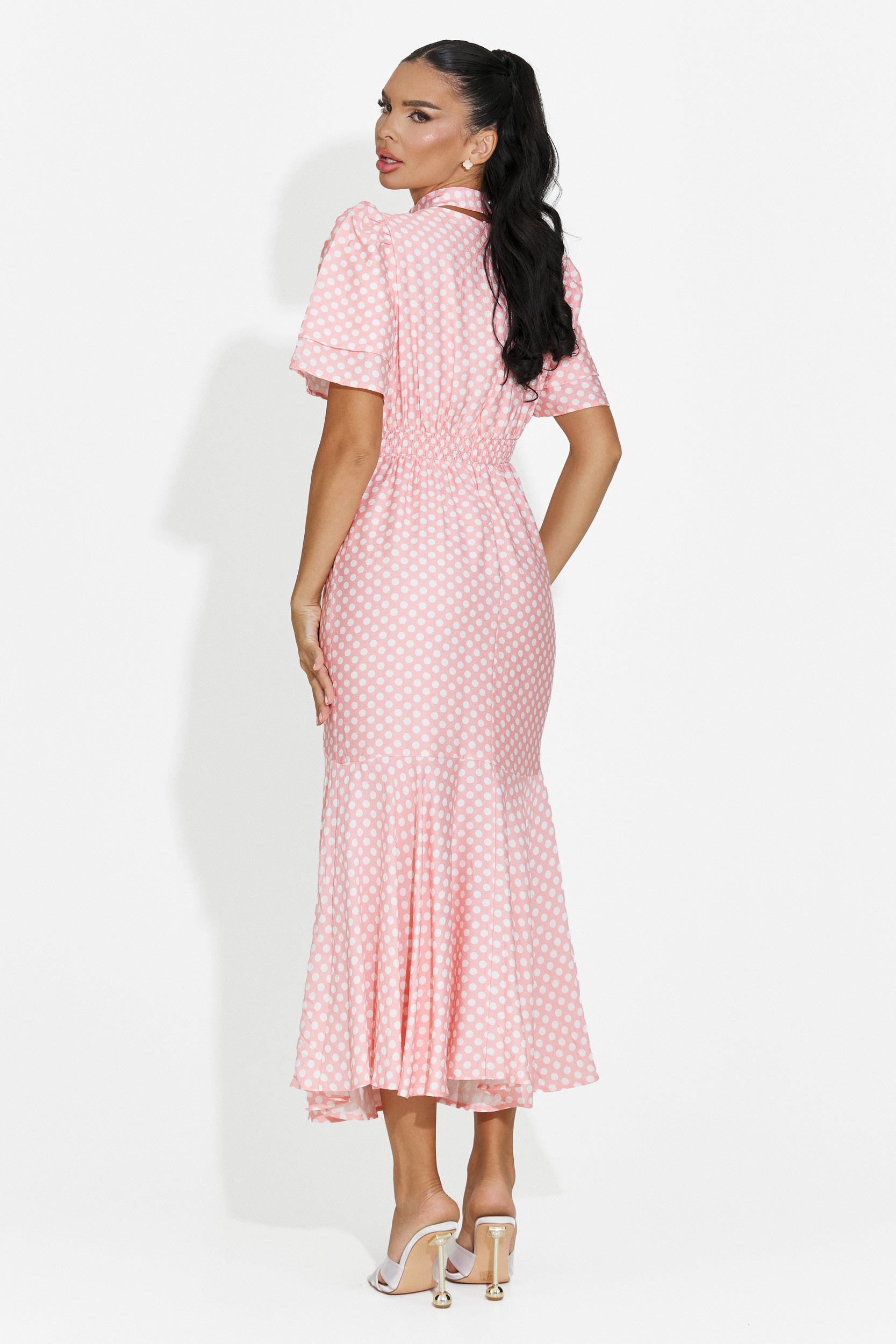 Abito donna midi rosa Antoneia Bogas