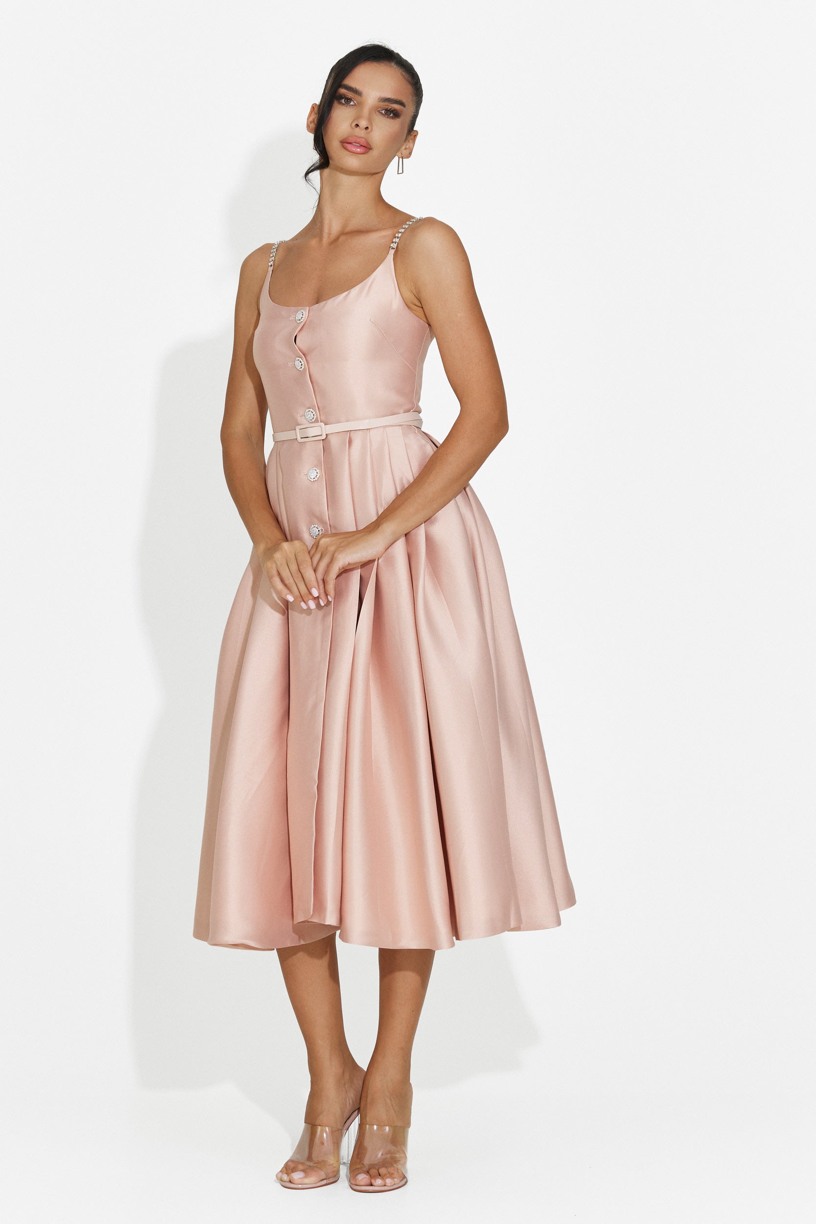 Vestito donna midi rosa Florinela Bogas